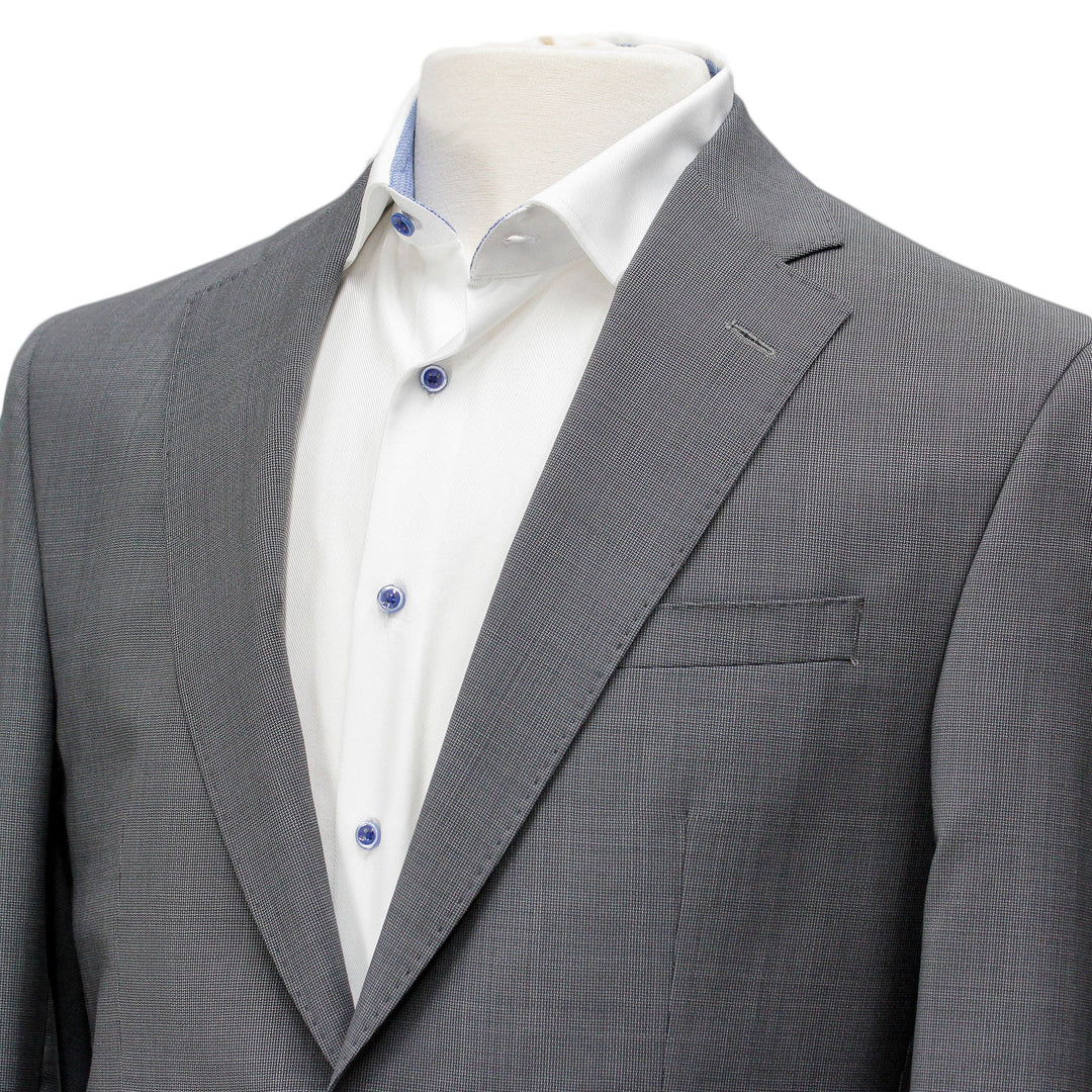 Gray Neat Birdseye Pattern Orleans Slim Fit Suit - Jack Victor - Boutique Jacques Last Call