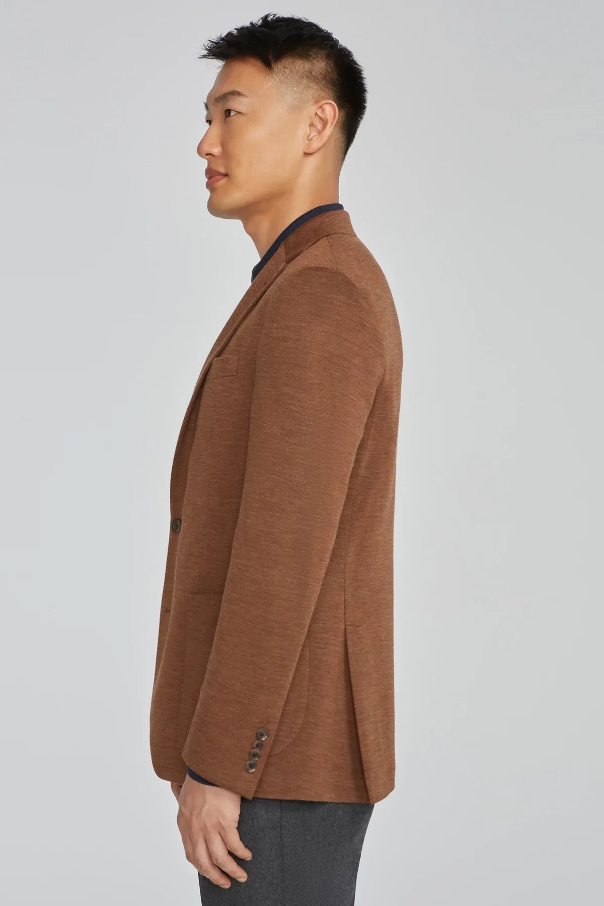 Brown Hartford Contemporary Fit Loro Piana Knit Wool Blazer - Jack Victor - Boutique Jacques Last Call