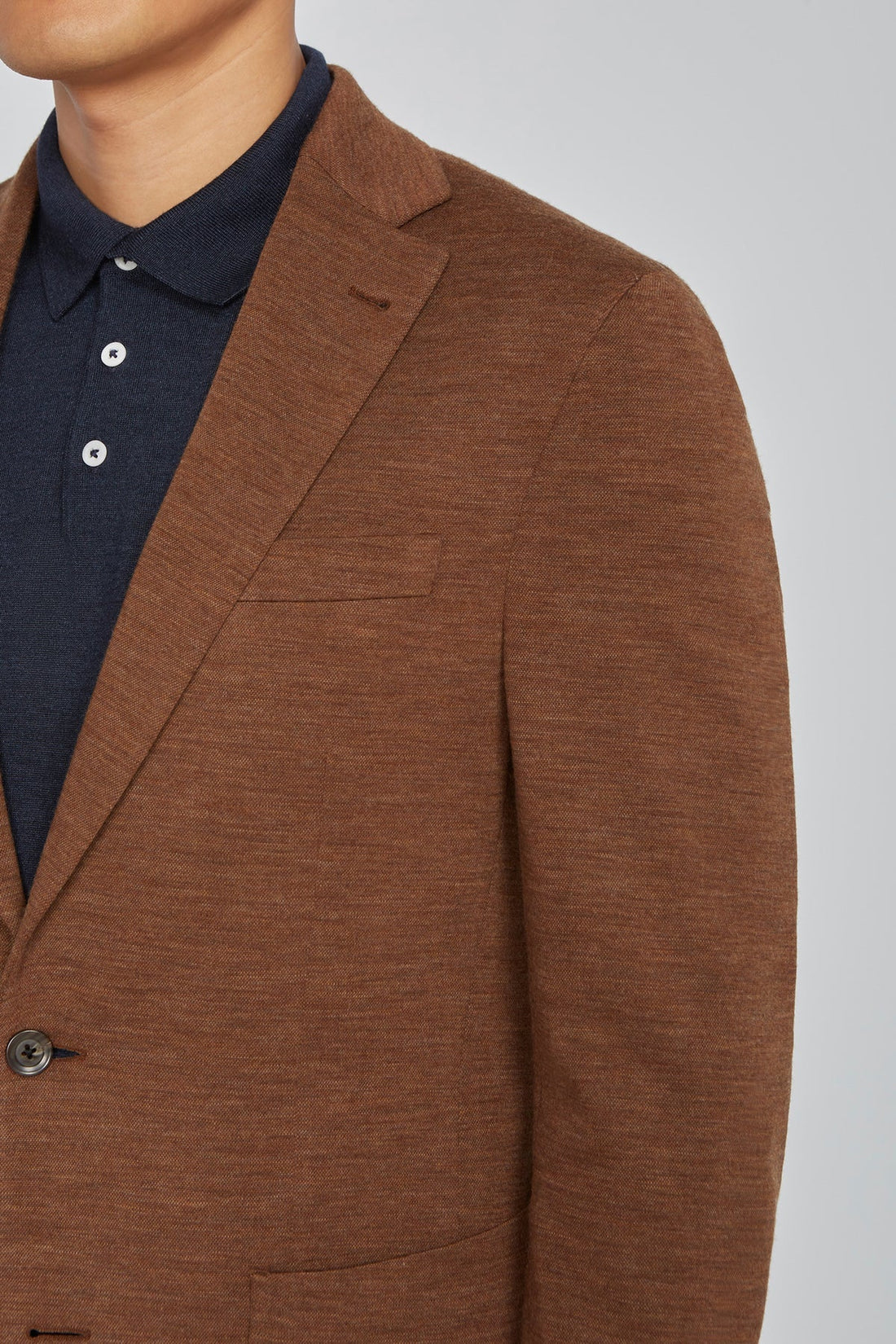 Brown Hartford Contemporary Fit Loro Piana Knit Wool Blazer - Jack Victor - Boutique Jacques Last Call