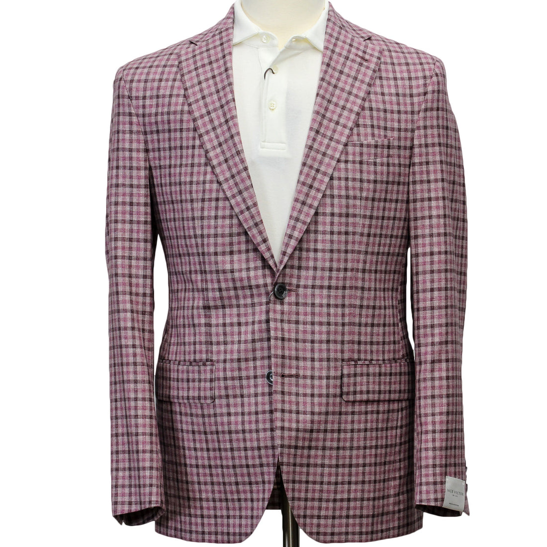 Pink Plaid Dallas Contemporary Fit Sport Jacket - Jack Victor - Boutique Jacques International
