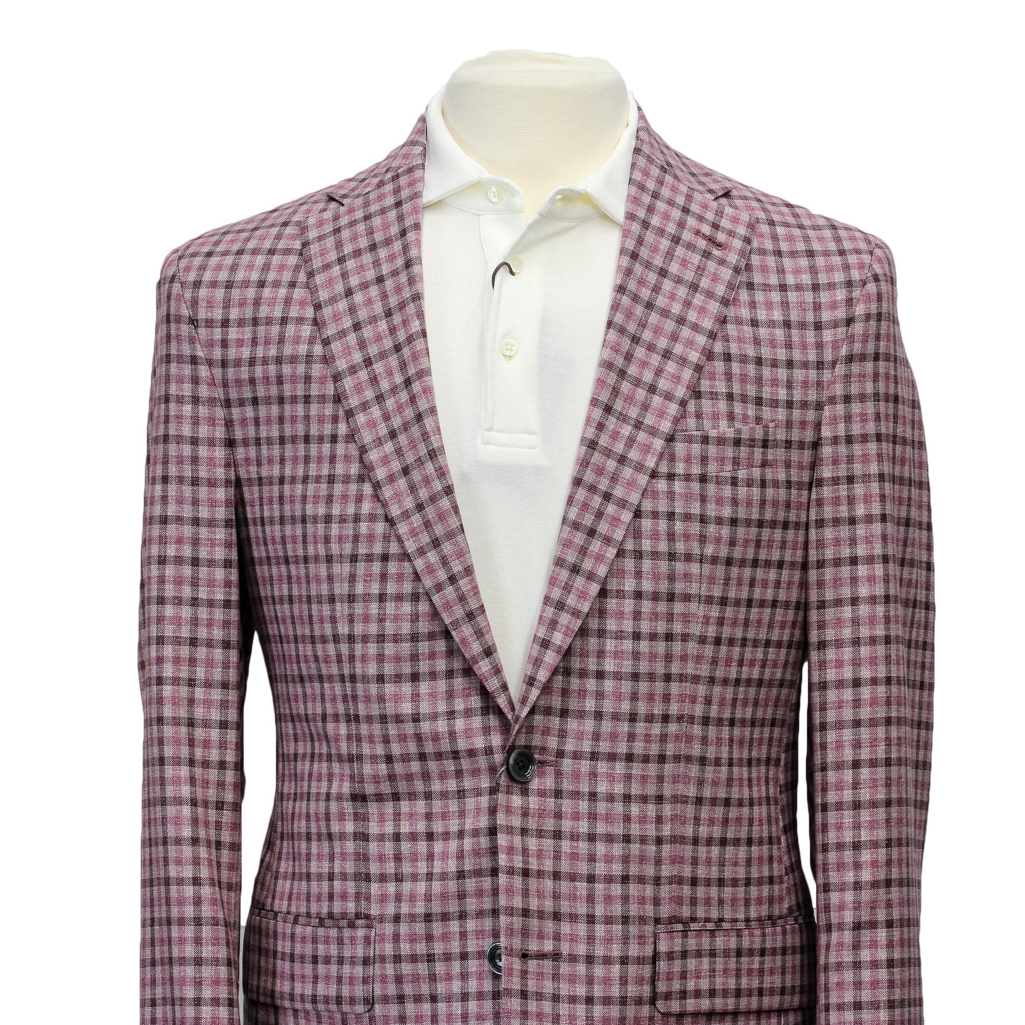 Pink Plaid Dallas Contemporary Fit Sport Jacket - Jack Victor - Boutique Jacques International
