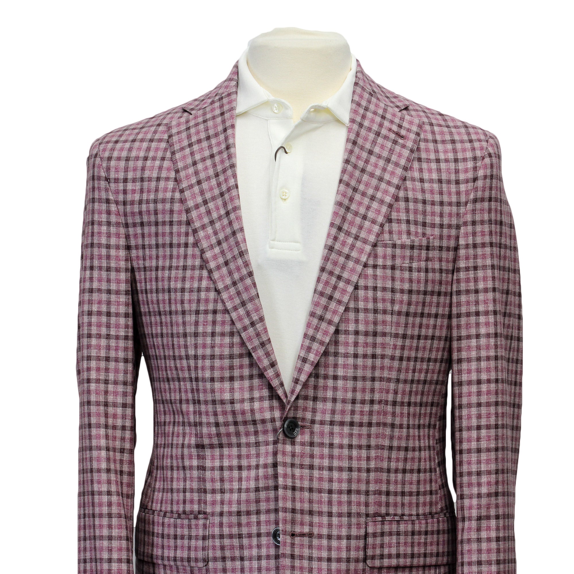 Pink Plaid Dallas Contemporary Fit Sport Jacket - Jack Victor - Boutique Jacques International