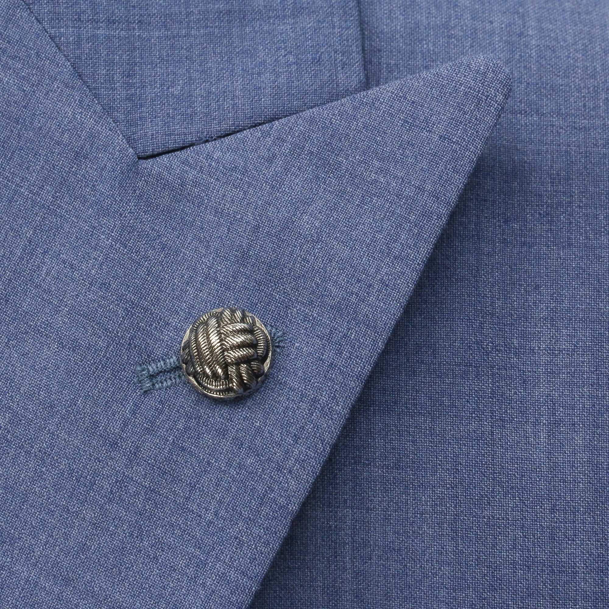 Light Blue Neat Peak Lapel Engel Modern Fit Wool Suit - Jack Victor