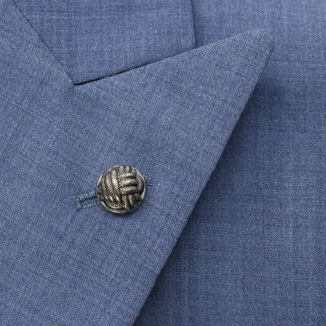 Light Blue Neat Peak Lapel Engel Modern Fit Wool Suit - Jack Victor