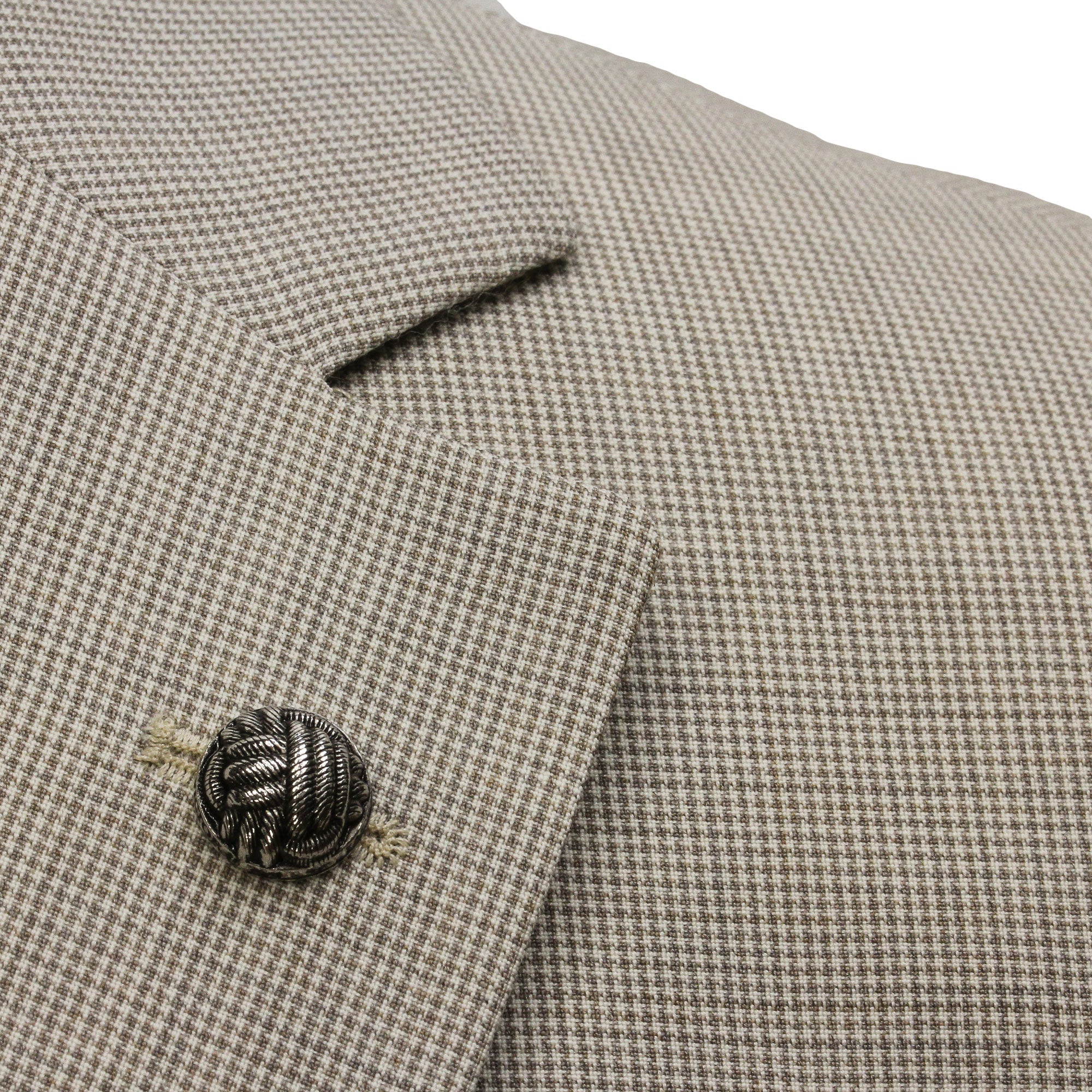 Oatmeal Micro-Houndstooth Super 100's Wool Esprit Modern Fit Suit - Jack Victor