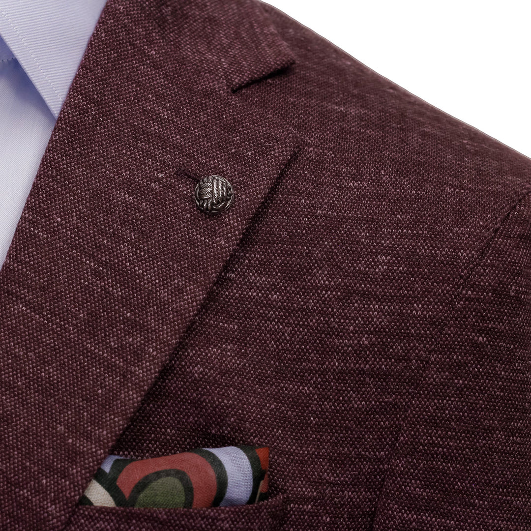 Cranberry Comfortwear Knit Hartford Contemporary Fit Unconstructed Sport Coat - Jack Victor