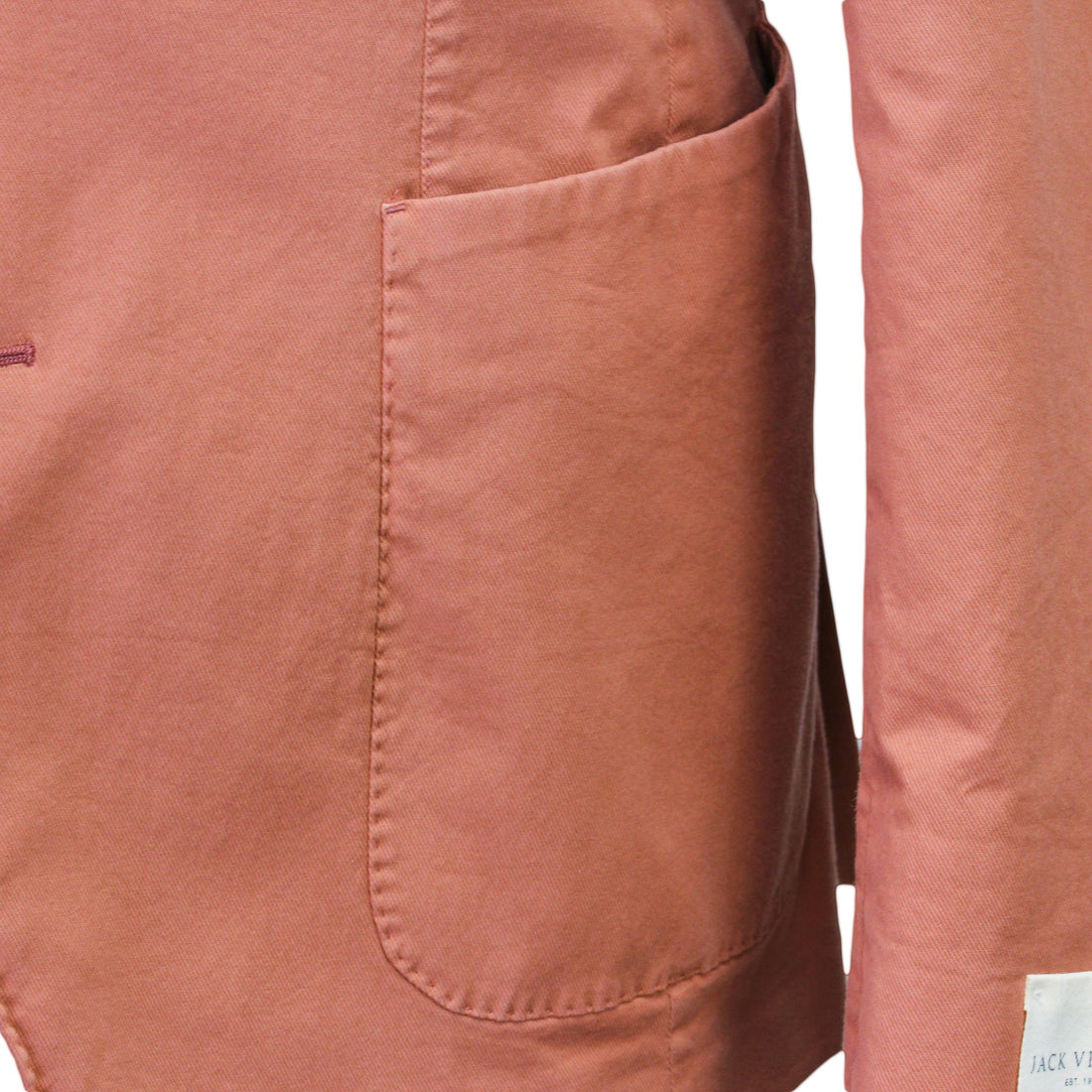 Coral Orange Eames Modern Fit Unconstructed Cotton Stretch Jacket - Jack Victor - Boutique Jacques Last Call