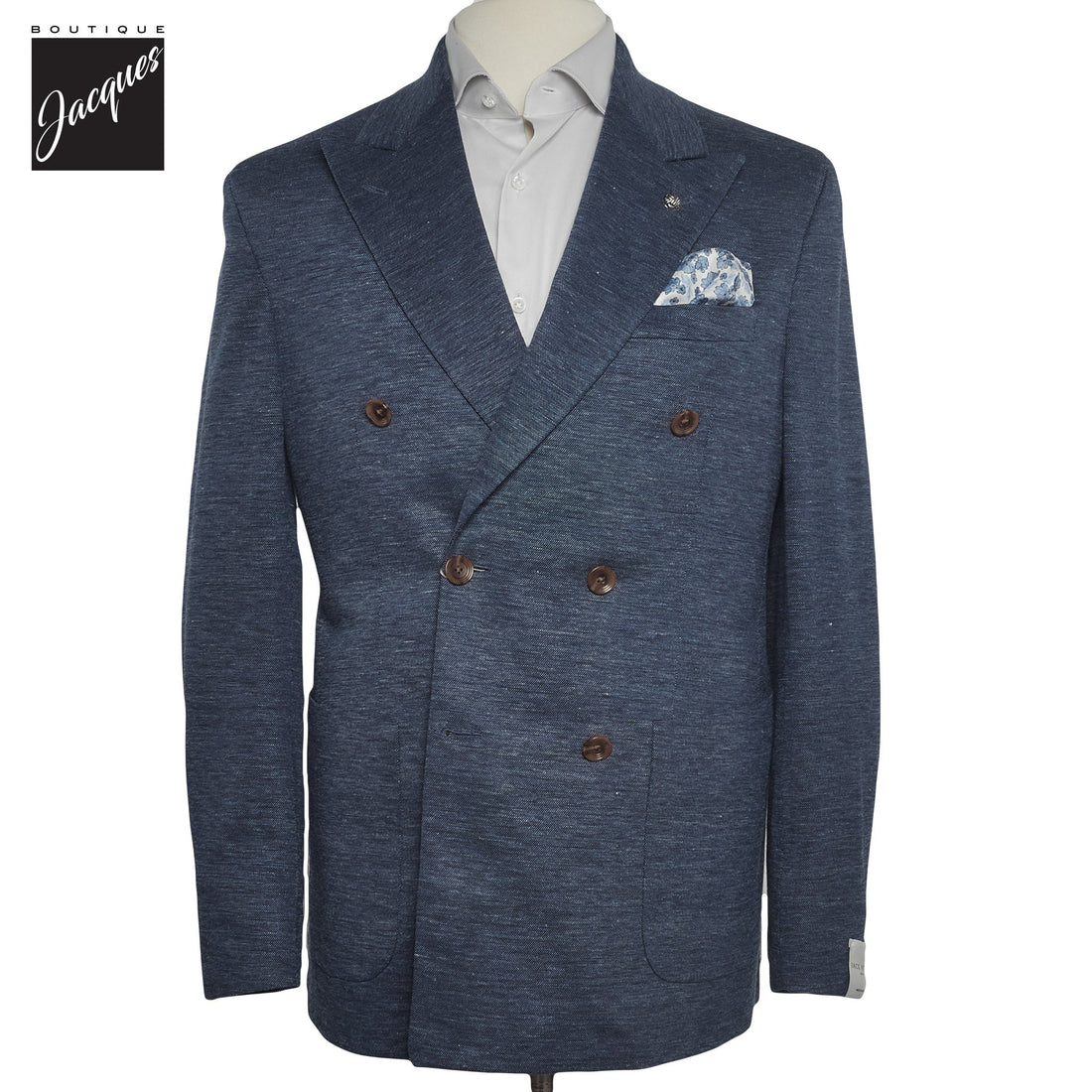 Blue Comfortwear Hill Contemporary Fit Cotton-Linen Sport Jacket - Jack Victor