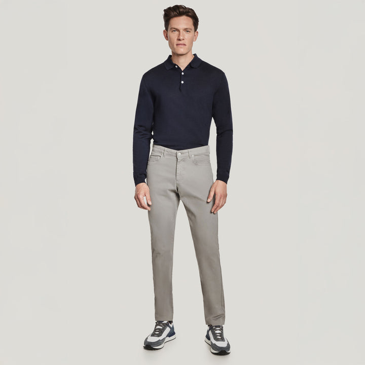 Putty Jackie Brushed Cotton Modern Fit Five Pocket Pants - Jack Victor
