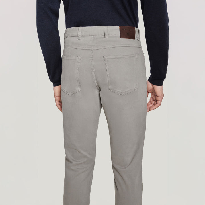 Putty Jackie Brushed Cotton Modern Fit Five Pocket Pants - Jack Victor
