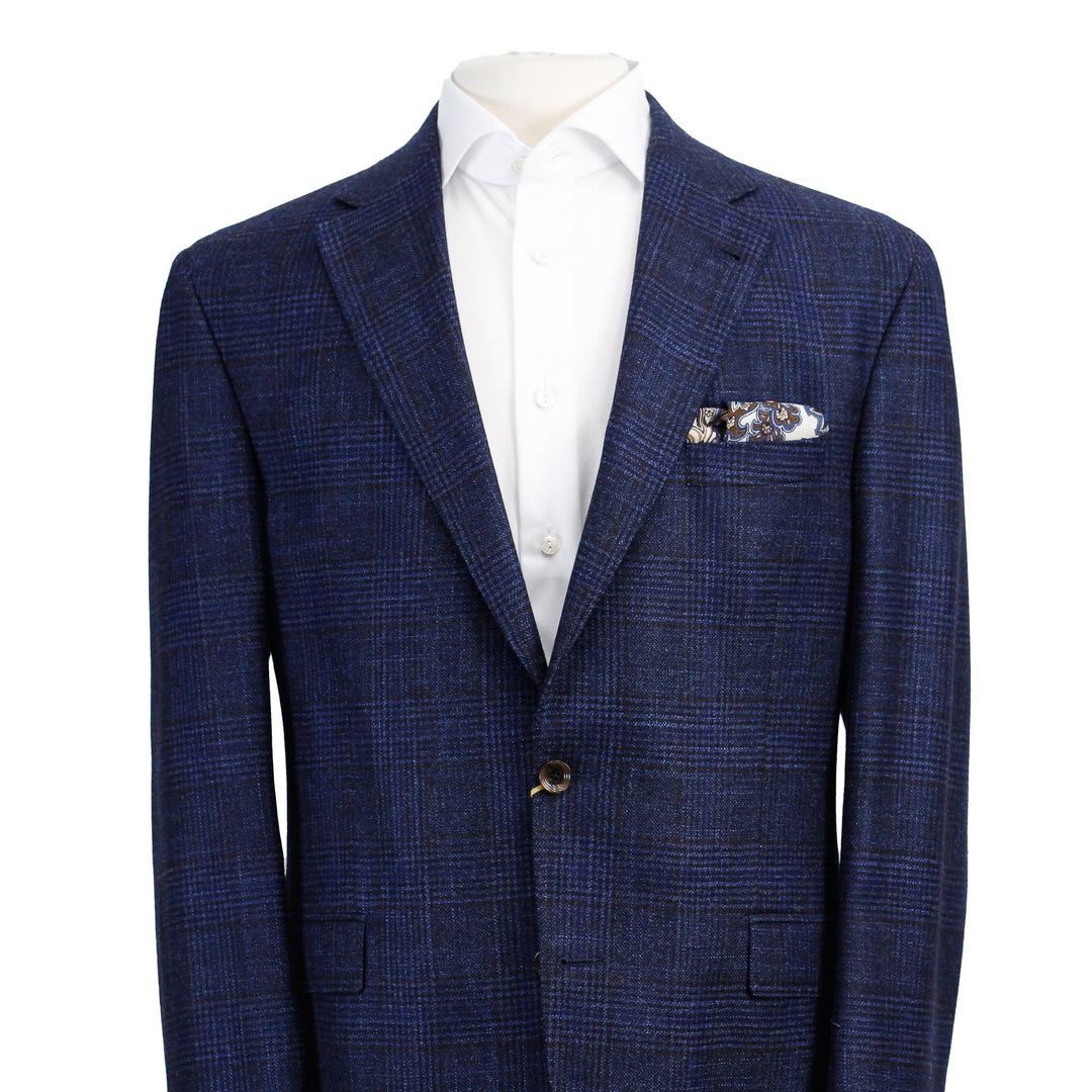 Blue Prince of Wales Check McAllen Contemporary Fit Sport Coat - Jack Victor - Boutique Jacques Last Call