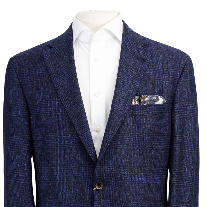 Blue Prince of Wales Check McAllen Contemporary Fit Sport Coat - Jack Victor - Boutique Jacques Last Call