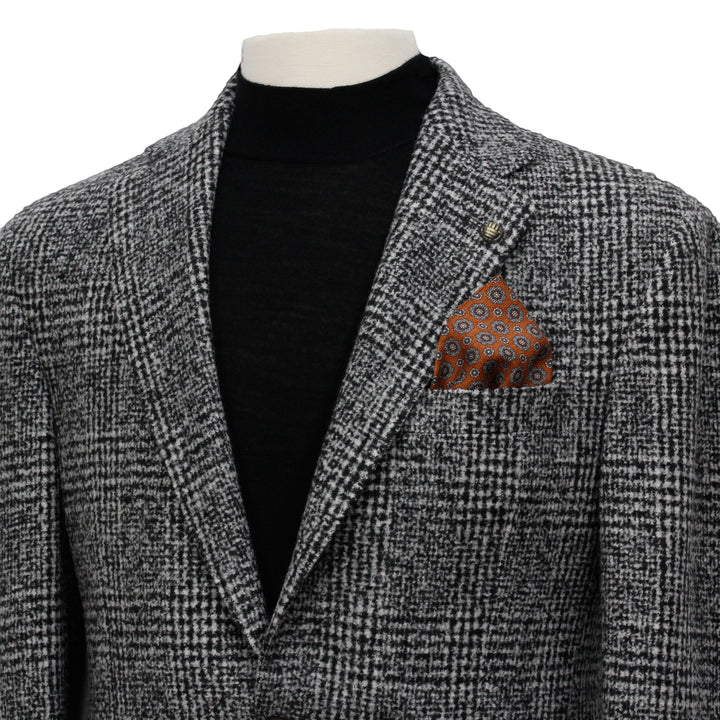 Gray Check Contemporary Fit Wool Silk Sport Jacket - Jack Victor - Boutique Jacques Last Call