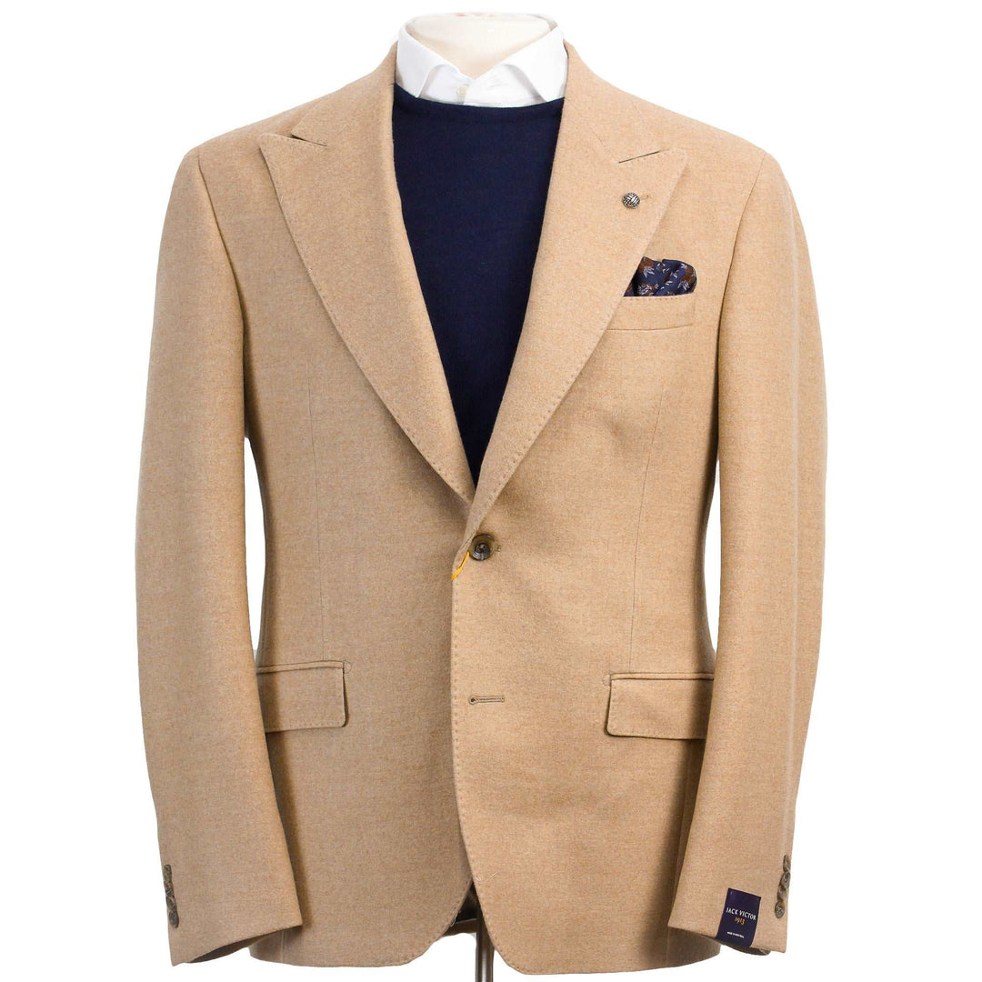 Beige Morgan Contemporary Fit Drago Wool Sport Coat - Jack Victor