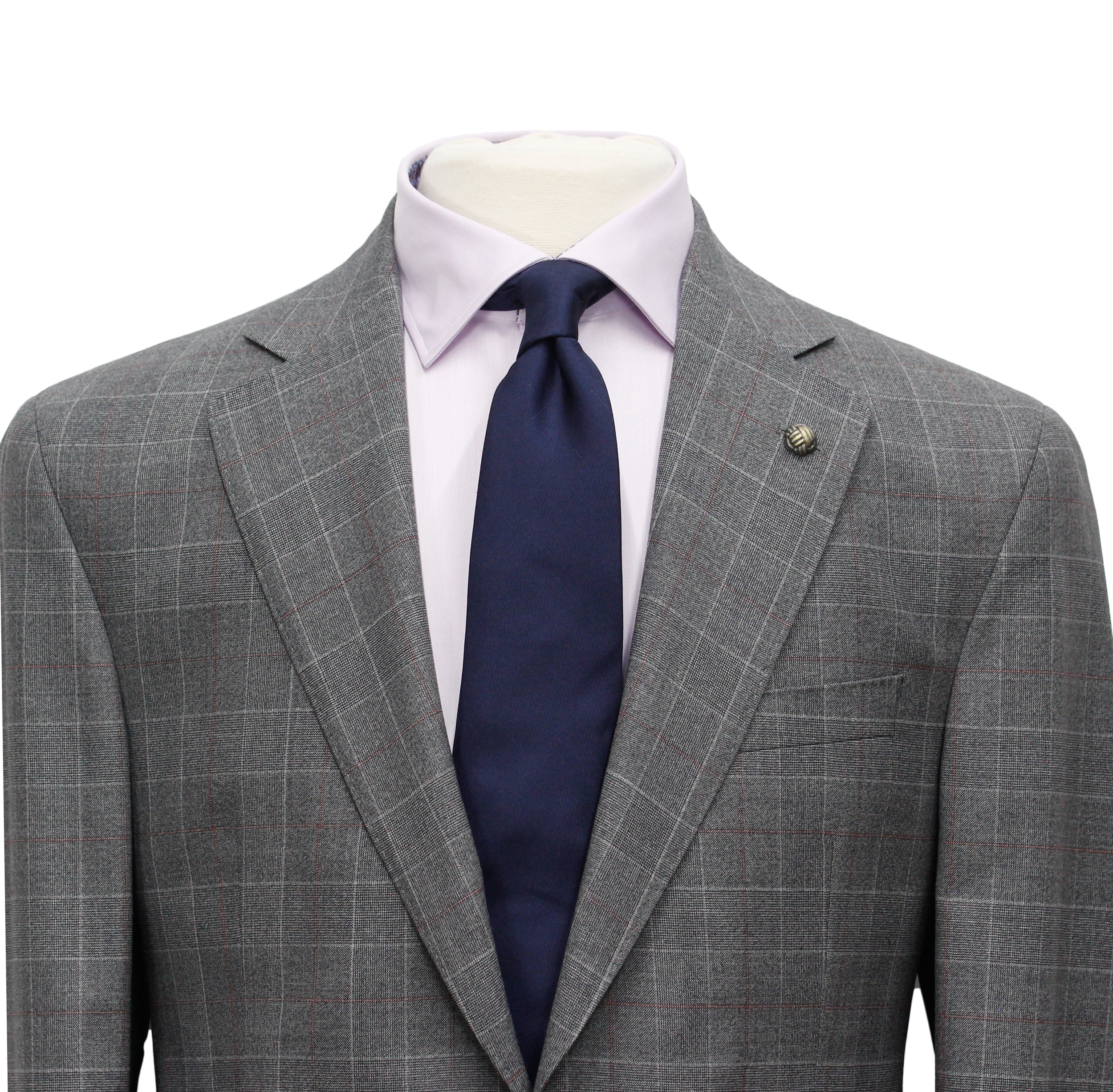 Gray Fine Prince of Wales Check Mason Contemporary Fit Suit - Jack Victor - Boutique Jacques Last Call