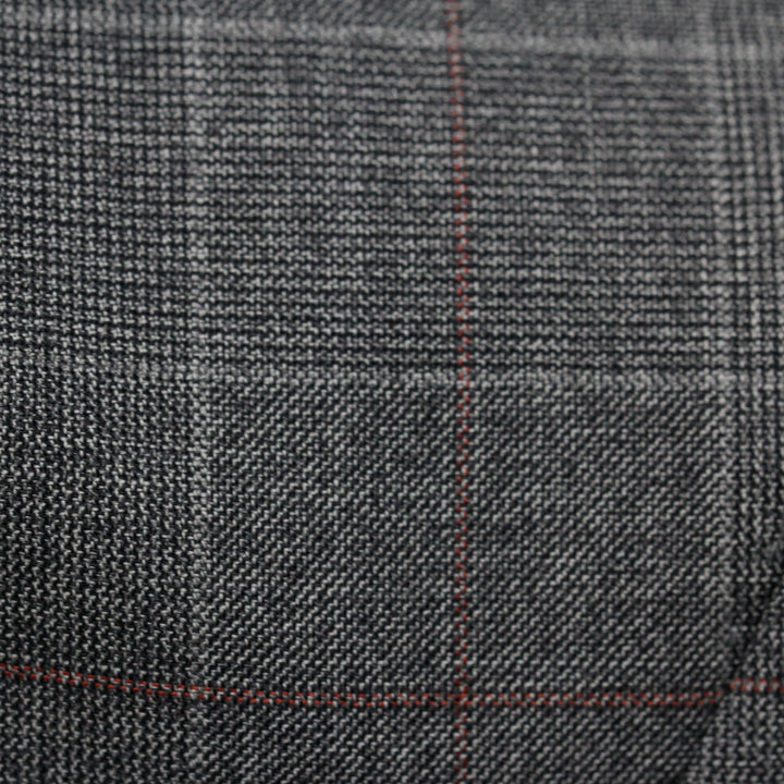 Gray Fine Prince of Wales Check Mason Contemporary Fit Suit - Jack Victor