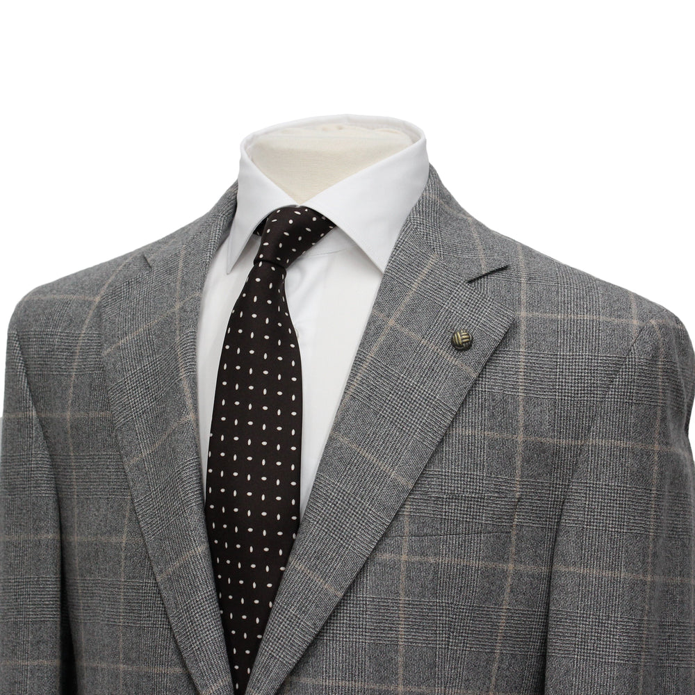 Gray Prince of Wales Check Mason Contemporary Fit DRAGO Wool Suit - Jack Victor - Boutique Jacques Last Call