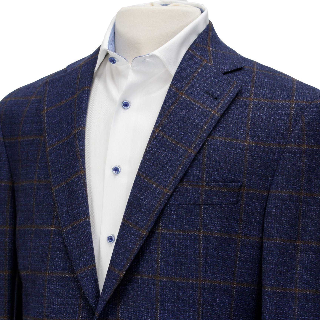Blue Check Wynn Slim Fit Sport Coat - Jack Victor