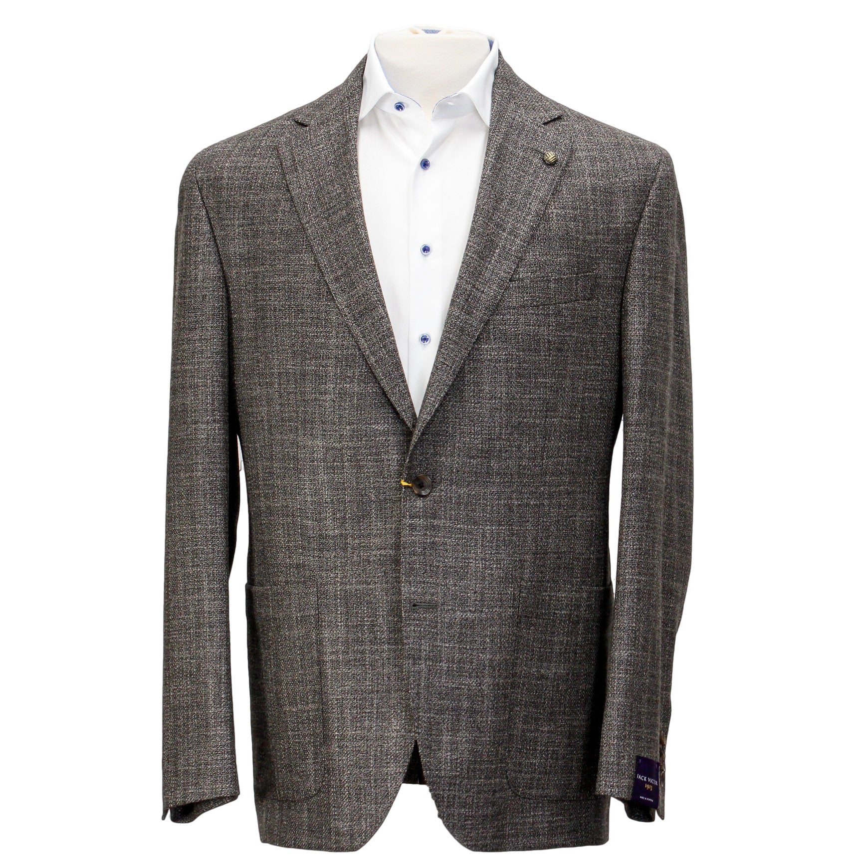 Brown Mélange Tweed Madison Contemporary Fit Wool Sport Coat Vitale Barberis - Jack Victor 1913 - Boutique Jacques International