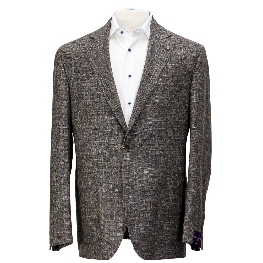 Brown Mélange Tweed Madison Contemporary Fit Wool Sport Coat Vitale Barberis - Jack Victor 1913 - Boutique Jacques International