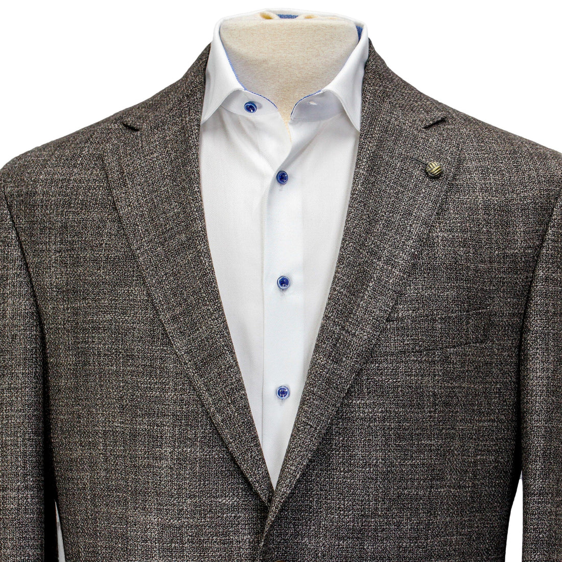 Brown Mélange Tweed Madison Contemporary Fit Wool Sport Coat Vitale Barberis - Jack Victor 1913 - Boutique Jacques International