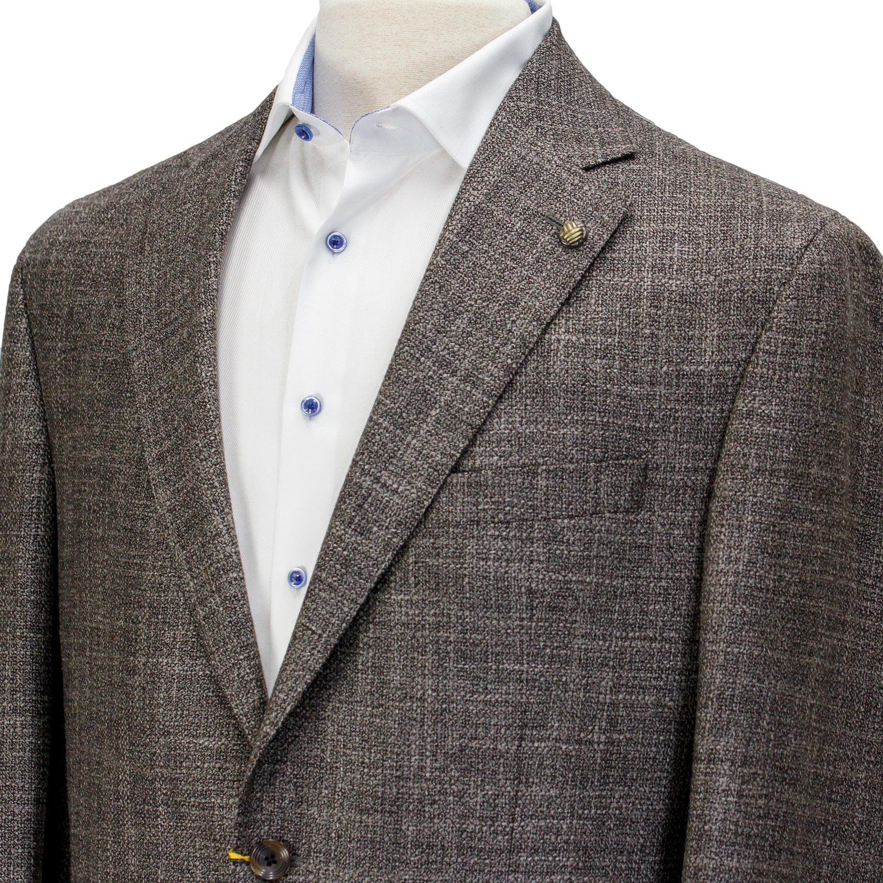 Brown Mélange Tweed Madison Contemporary Fit Wool Sport Coat Vitale Barberis - Jack Victor 1913 - Boutique Jacques International