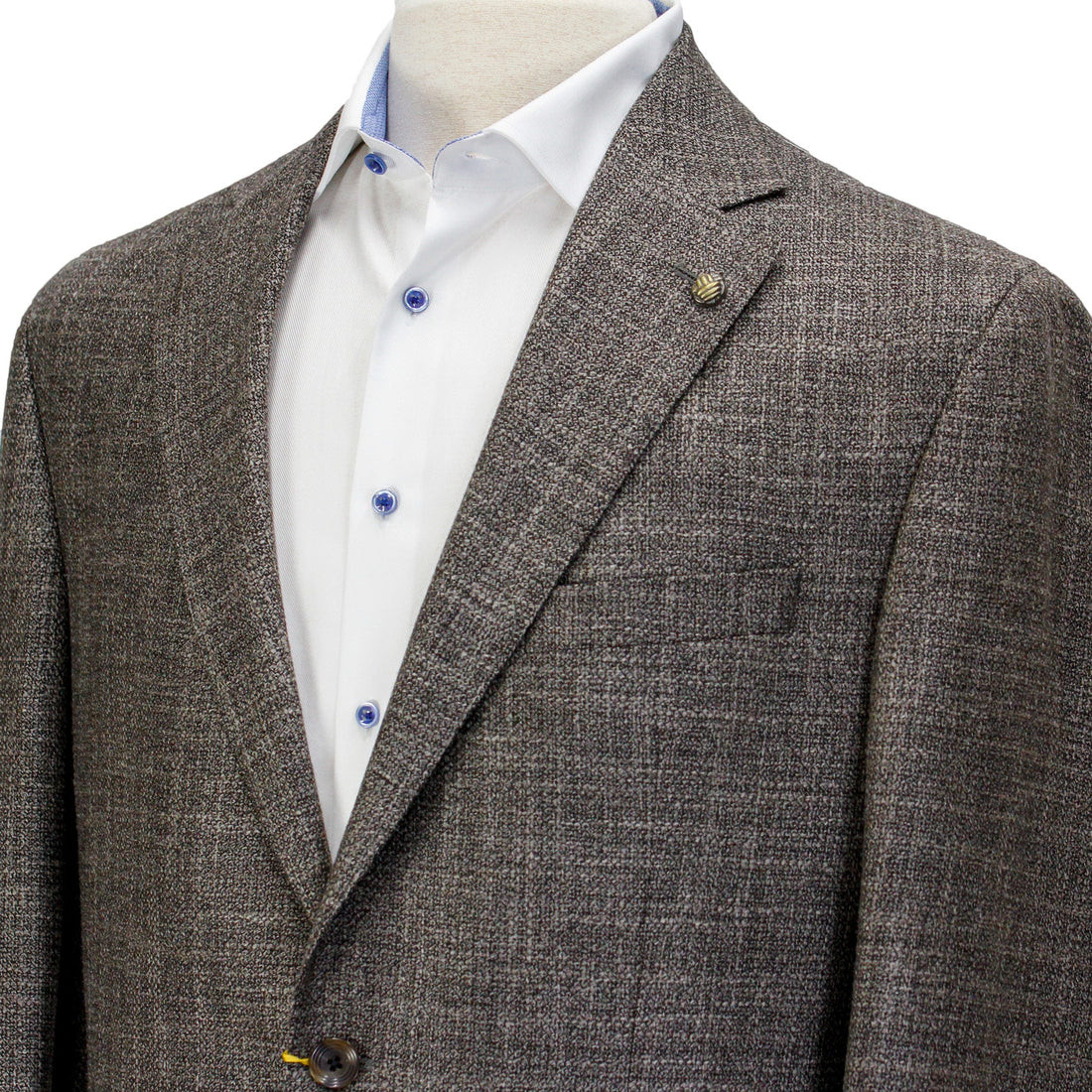 Brown Mélange Tweed Madison Contemporary Fit Wool Sport Coat Vitale Barberis - Jack Victor 1913 - Boutique Jacques International