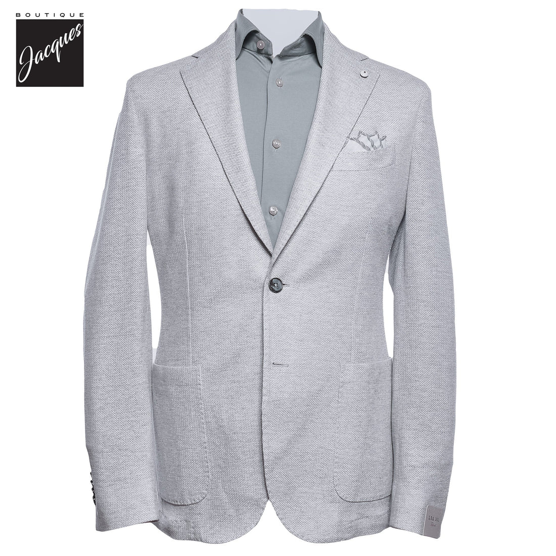Ice Gray Linen-Cotton Jersey Unconstructed Sport Jacket - L.B.M 1911