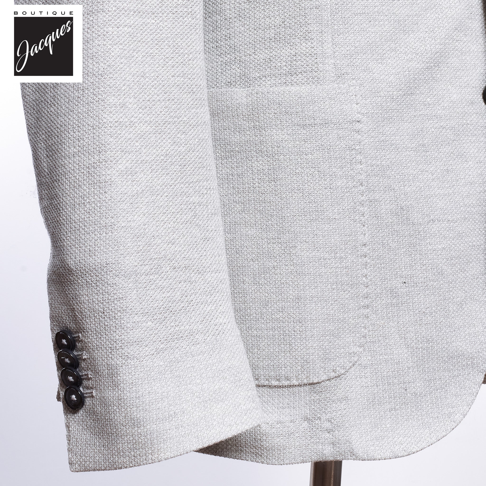Ice Gray Linen-Cotton Jersey Unconstructed Sport Jacket - L.B.M 1911