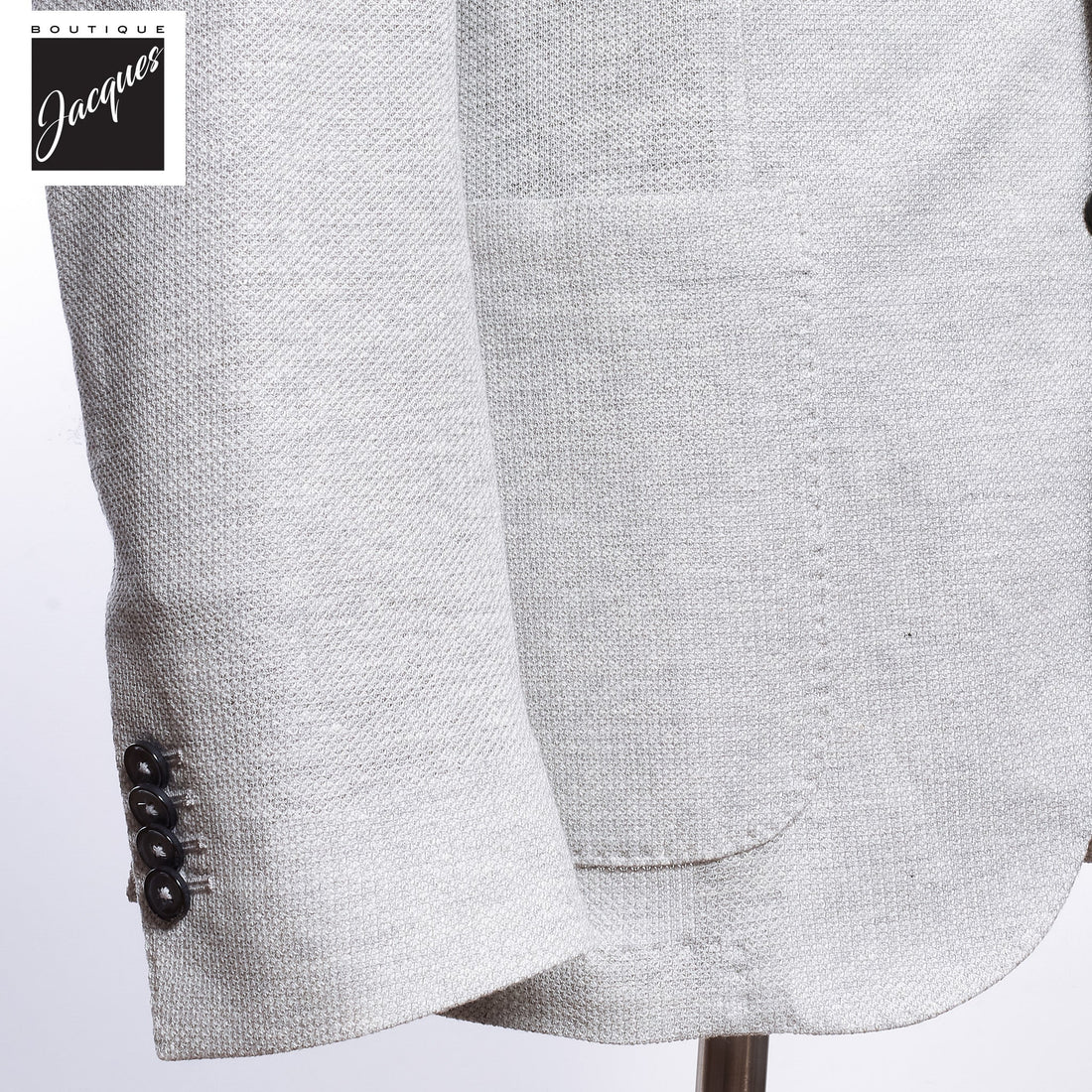 Ice Gray Linen-Cotton Jersey Unconstructed Sport Jacket - L.B.M 1911