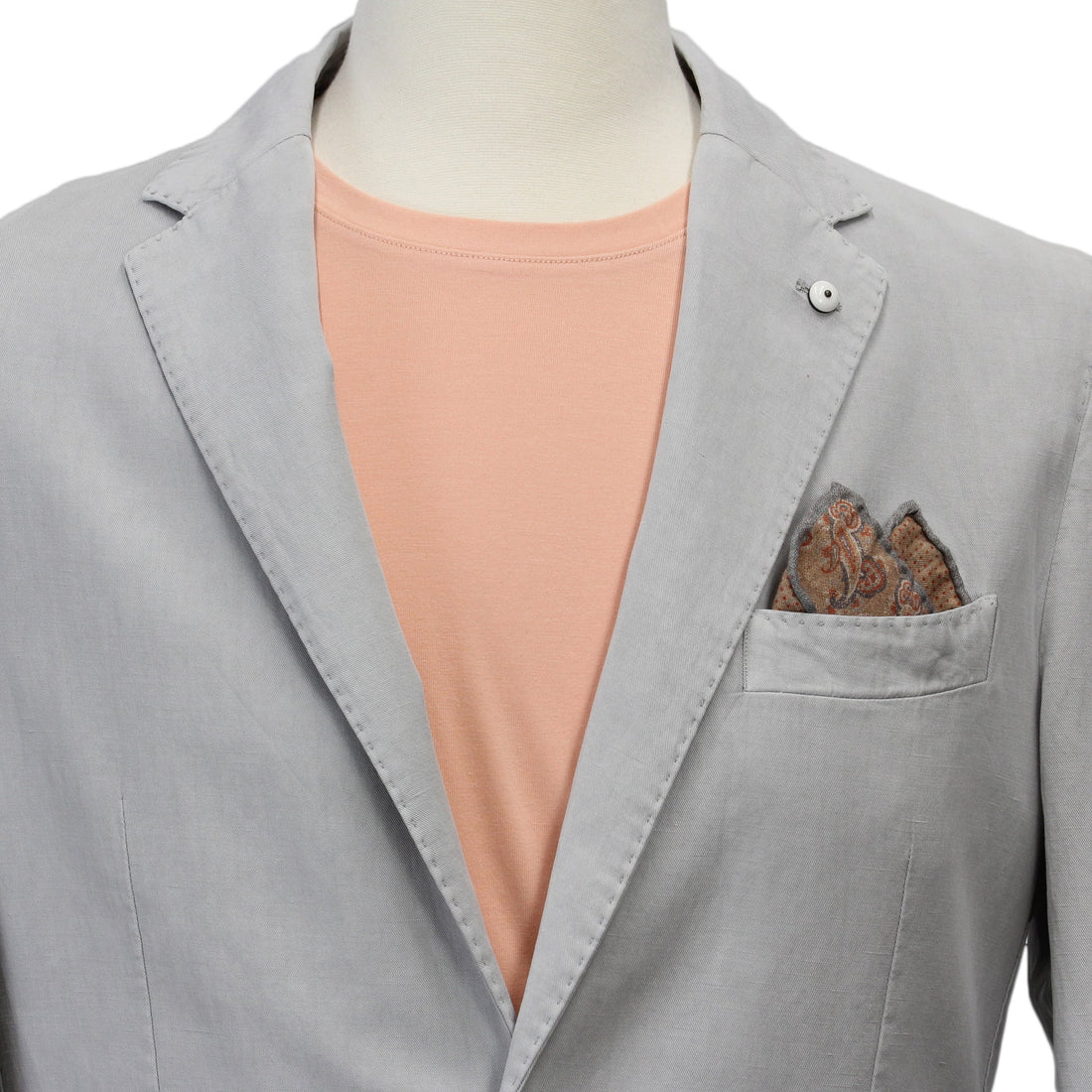 Gray Cotton Sport Coat - L.B.M 1911 - Boutique Jacques Last Call