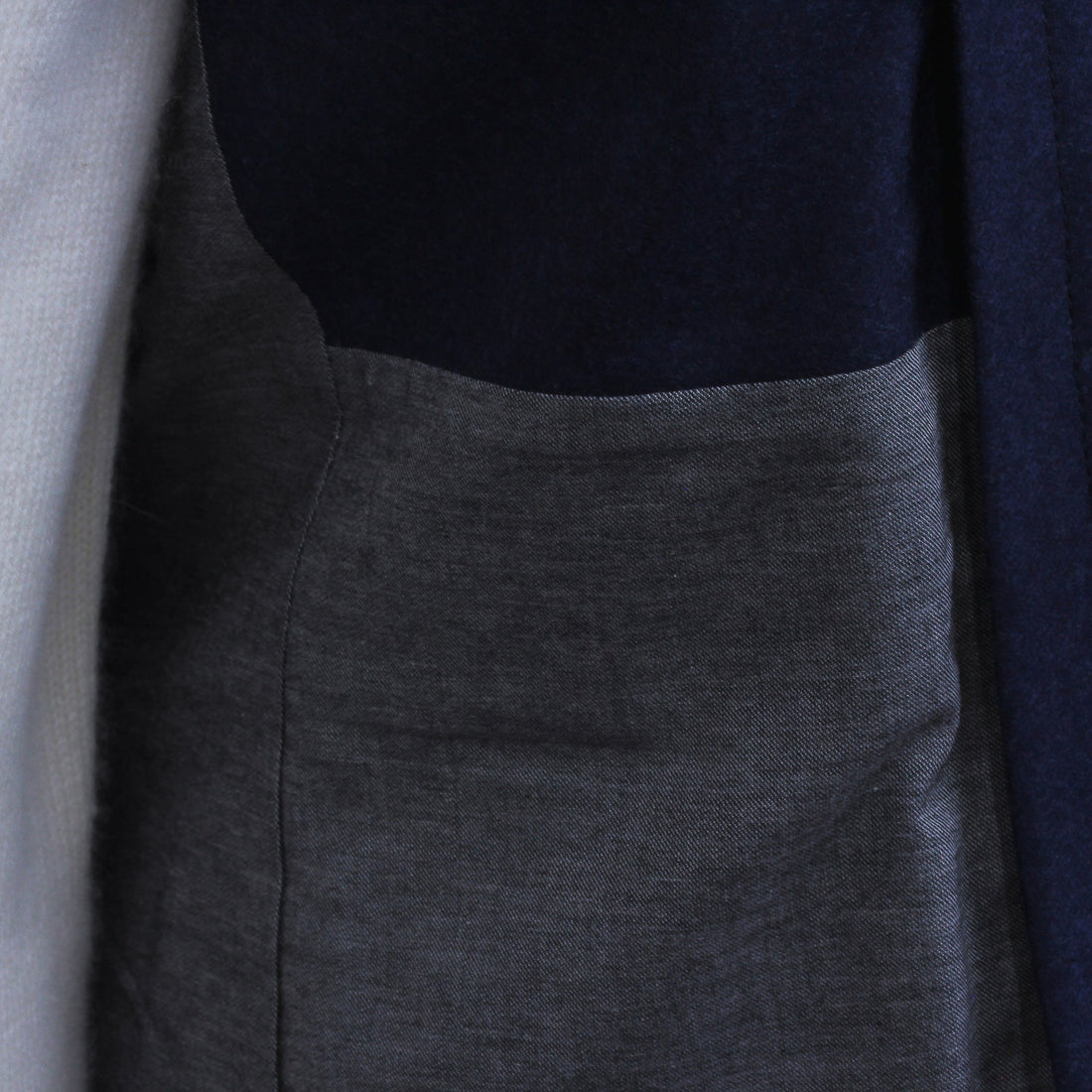 Royal Blue Solid Wool Hybrid Sport Jacket with Bib - Luigi Bianchi - Boutique Jacques Last Call