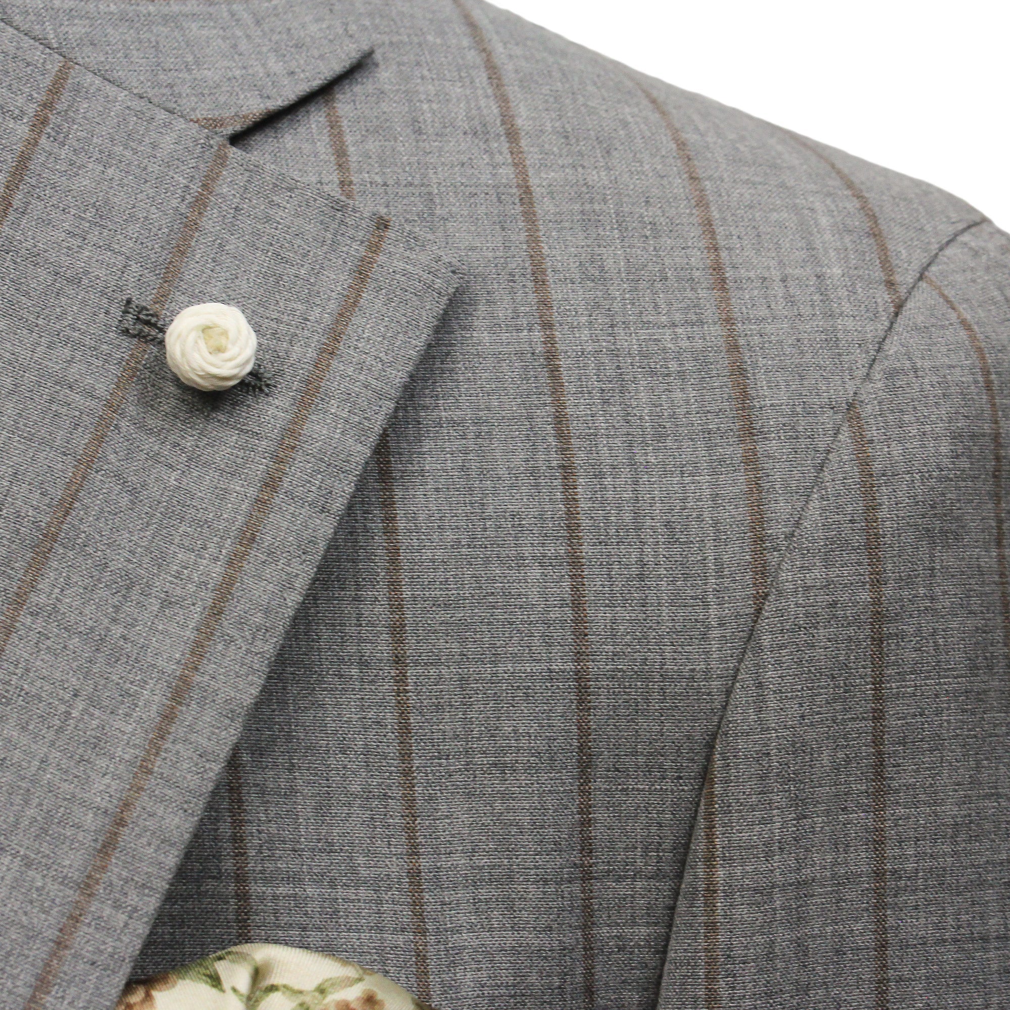 Gray Pin-Stripe Luigi Bianchi Mantova Suit - Boutique Jacques International