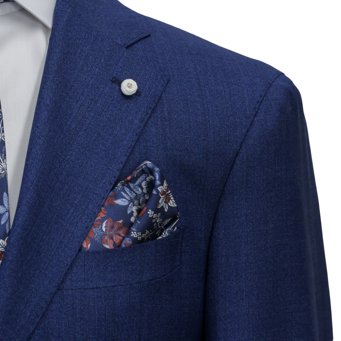 Blue Neat Loro Piana Mooving Luigi Bianchi Mantova Suit - Boutique Jacques International
