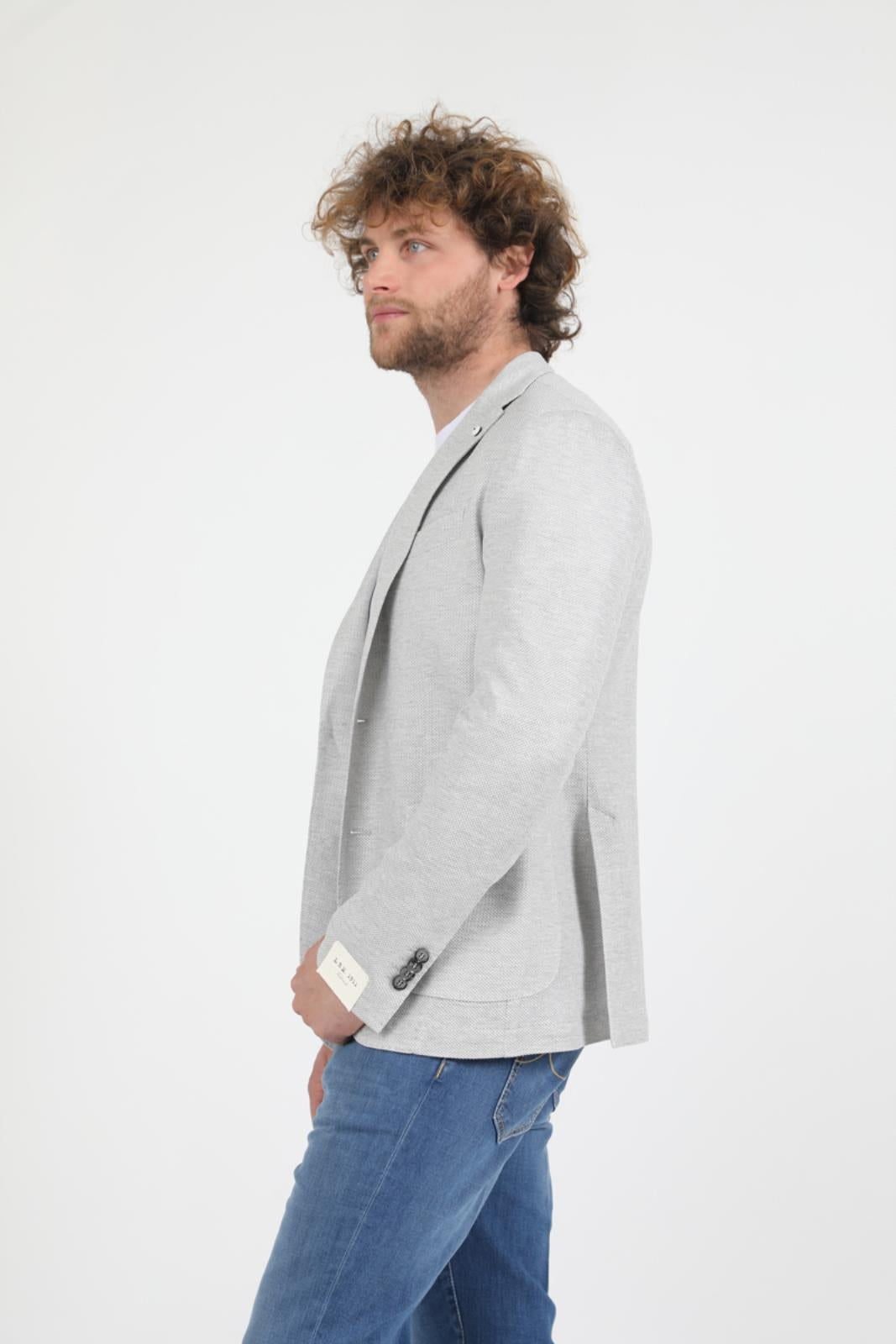 Light Gray Unconstructed Jacket - LBM 1911 - Boutique Jacques Last Call