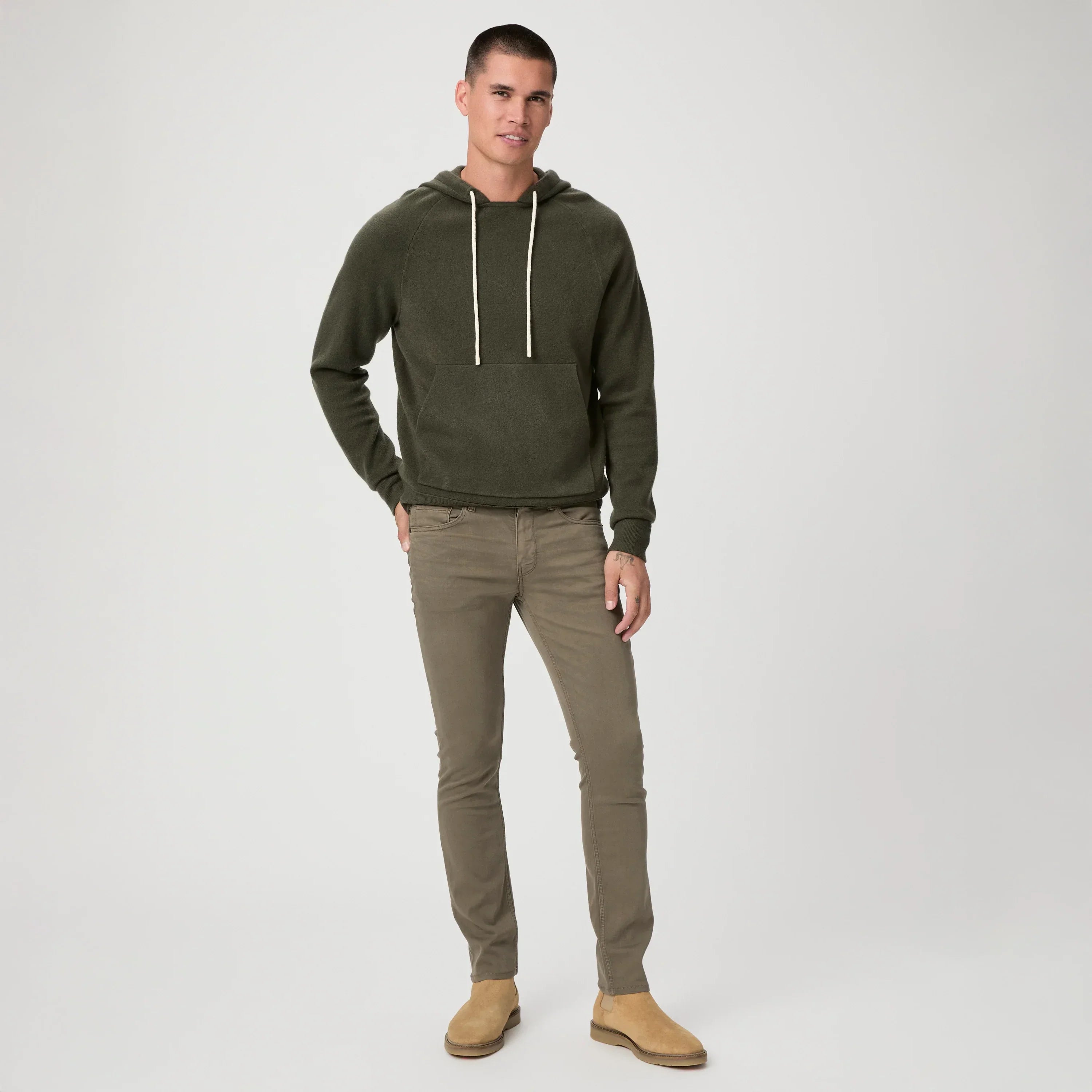 Lennox - Vintage Weathered Mushroom - Slim Fit Five Pocket Jean - PAIGE - Boutique Jacques Last Call