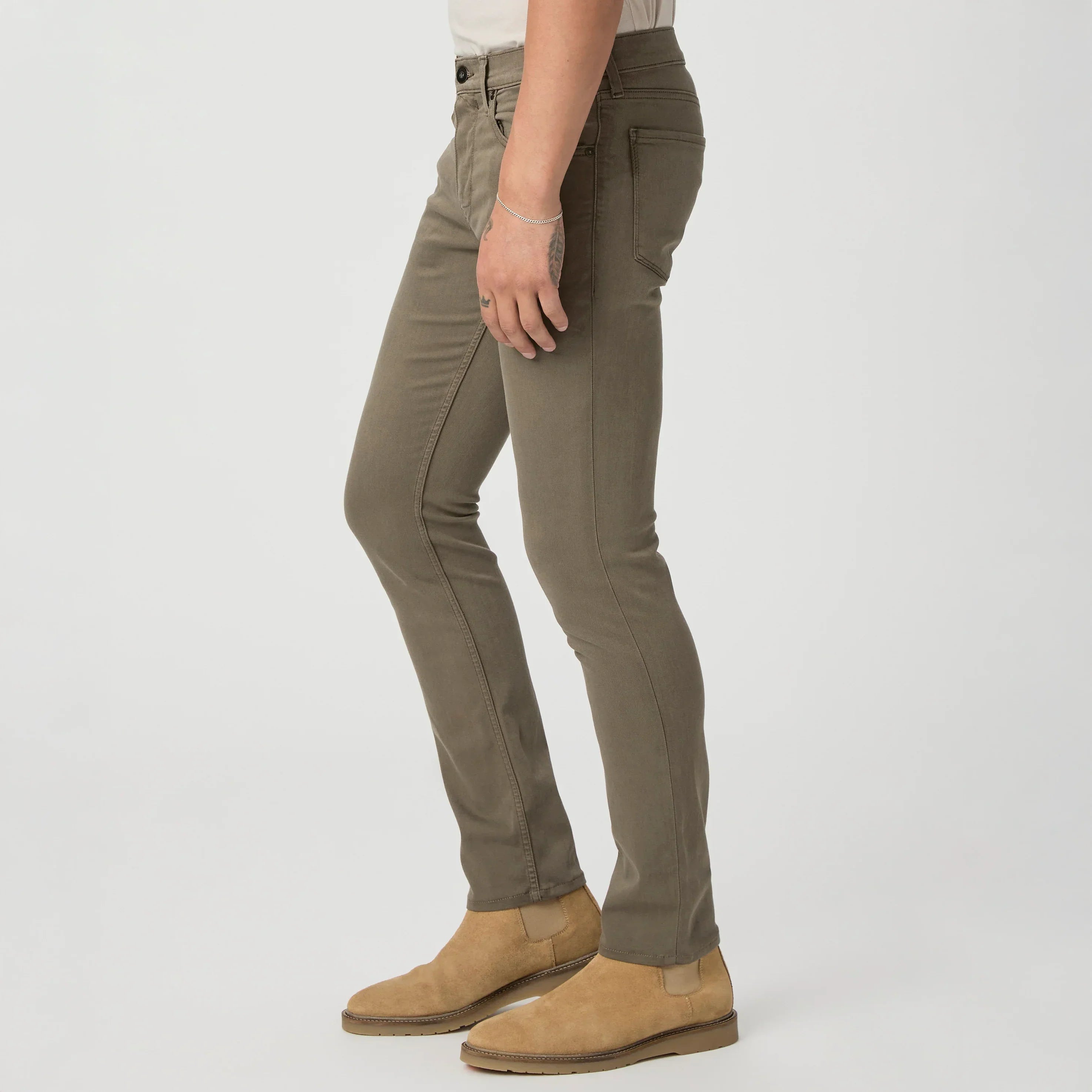 Lennox - Vintage Weathered Mushroom - Slim Fit Five Pocket Jean - PAIGE - Boutique Jacques Last Call