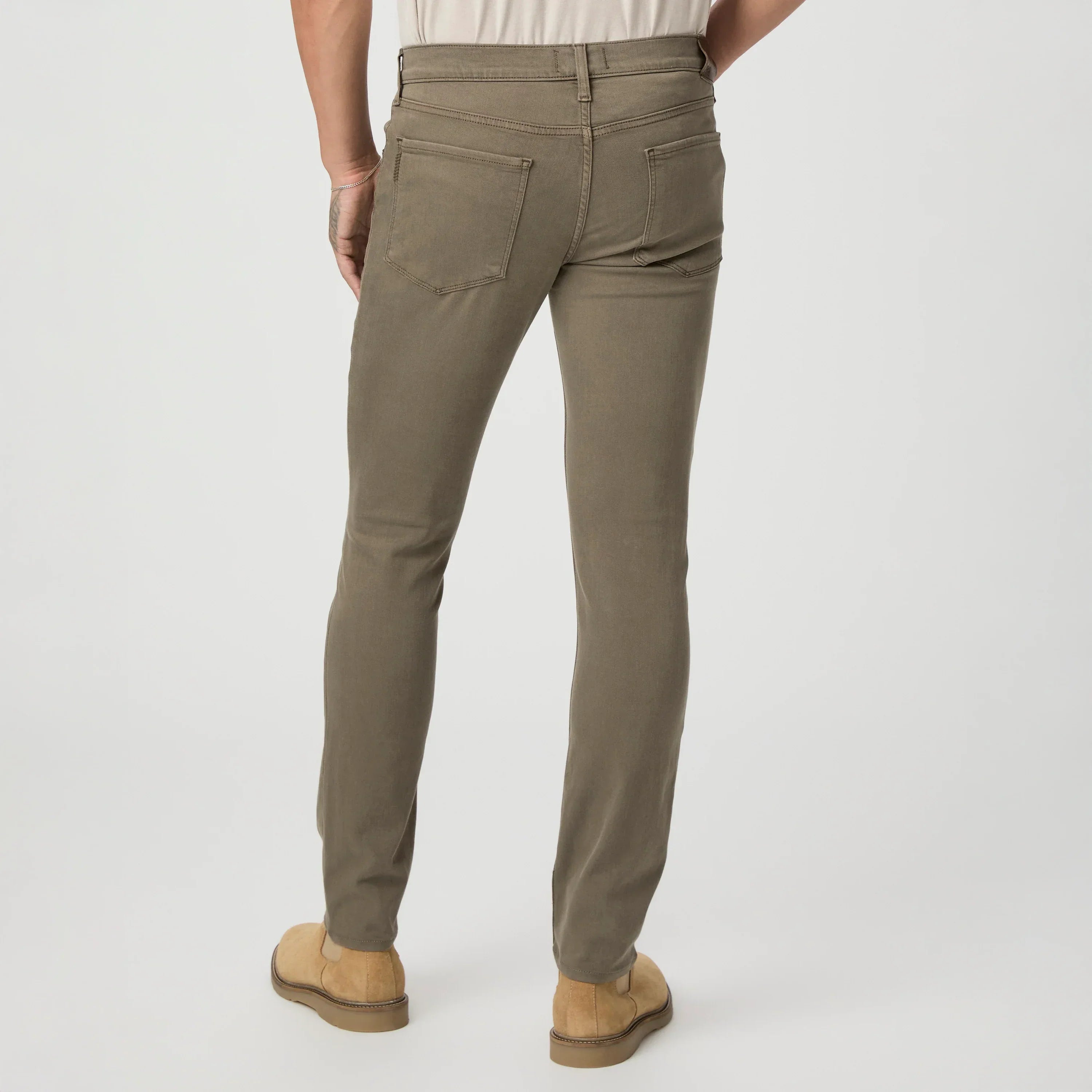 Lennox - Vintage Weathered Mushroom - Slim Fit Five Pocket Jean - PAIGE - Boutique Jacques Last Call