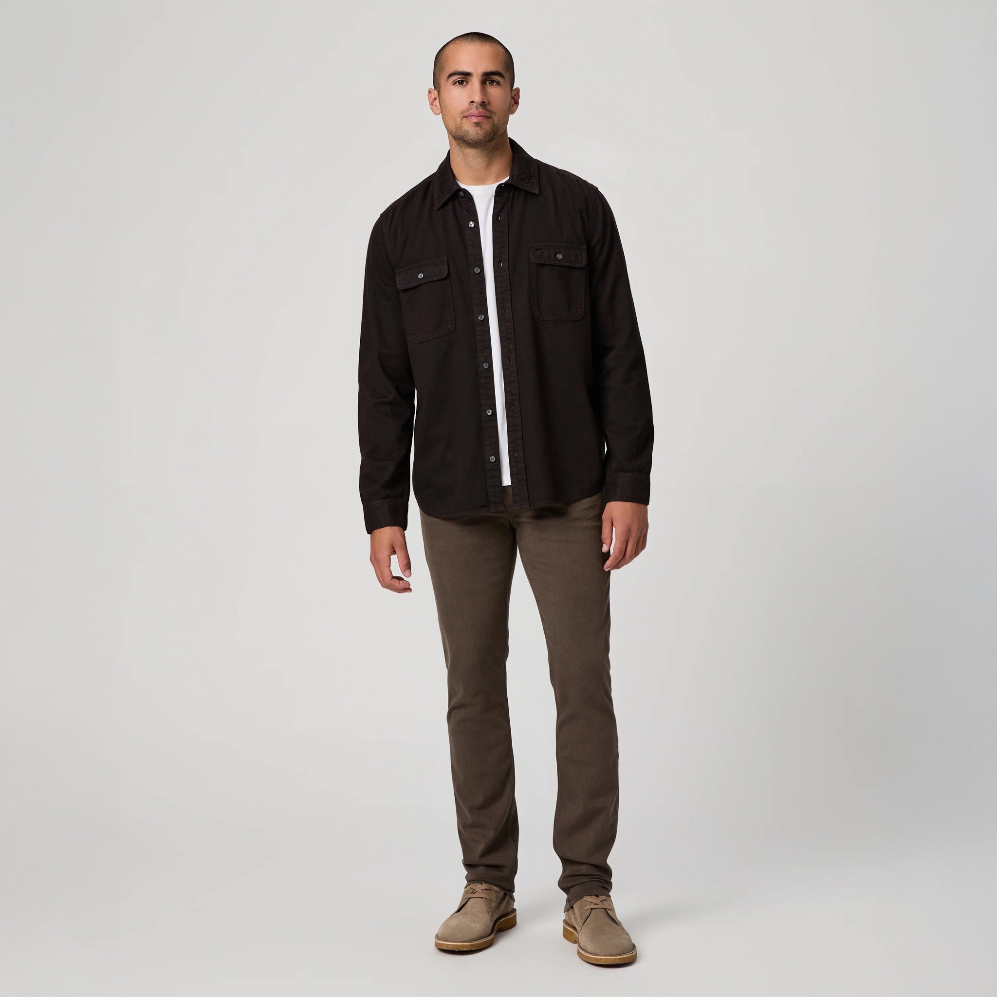 Lennox - Vintage Deep Oak - Slim Fit Five Pocket Pant - PAIGE