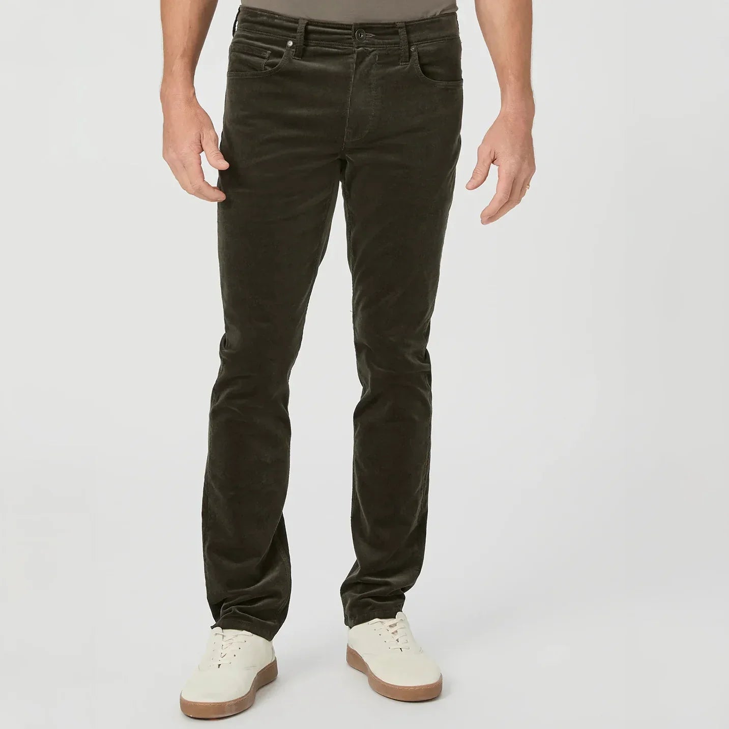 Shaded Glen (Green) Corduroy – Lennox Slim Fit Jeans - PAIGE - Boutique Jacques Last Call