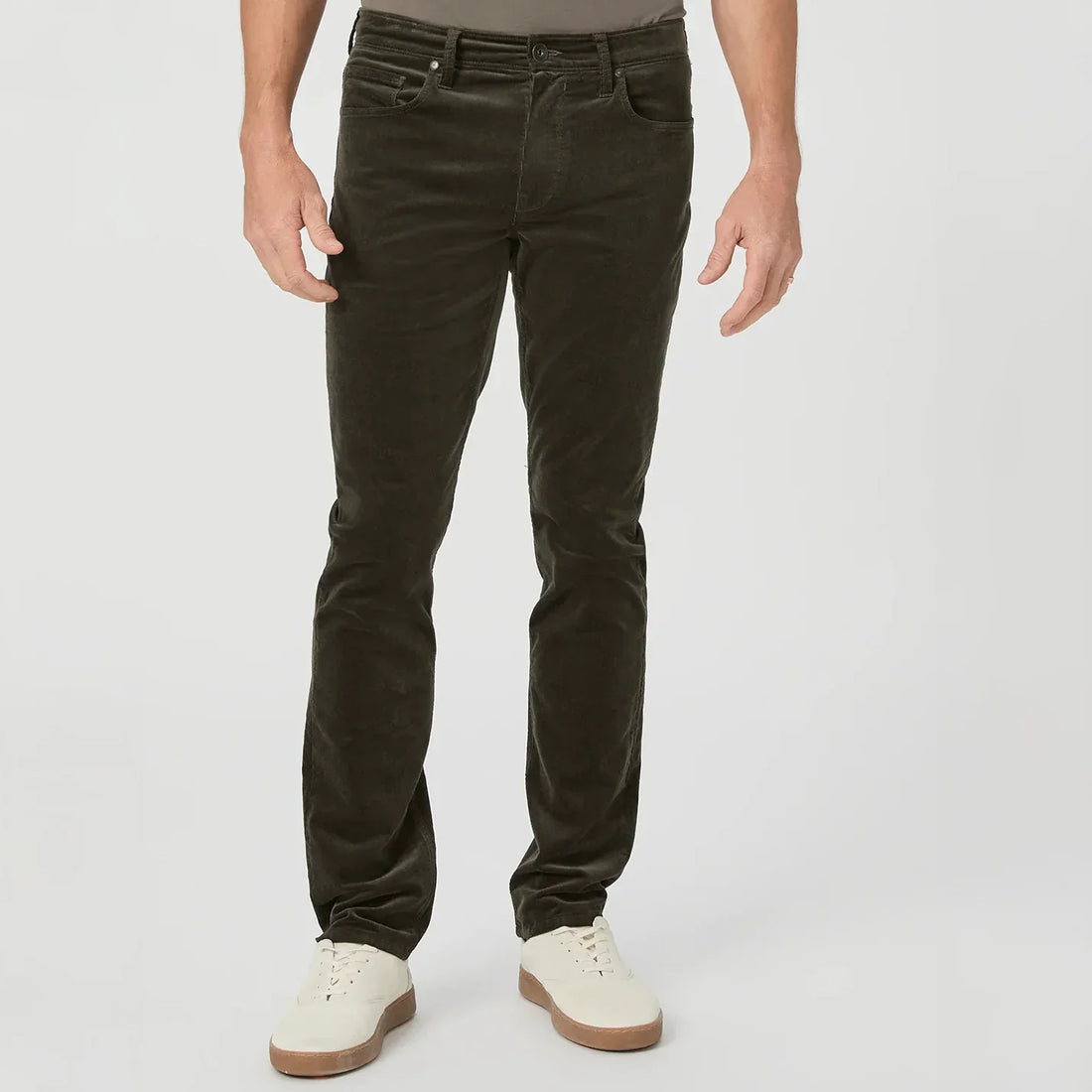Shaded Glen (Green) Corduroy – Lennox Slim Fit Jeans - PAIGE - Boutique Jacques Last Call