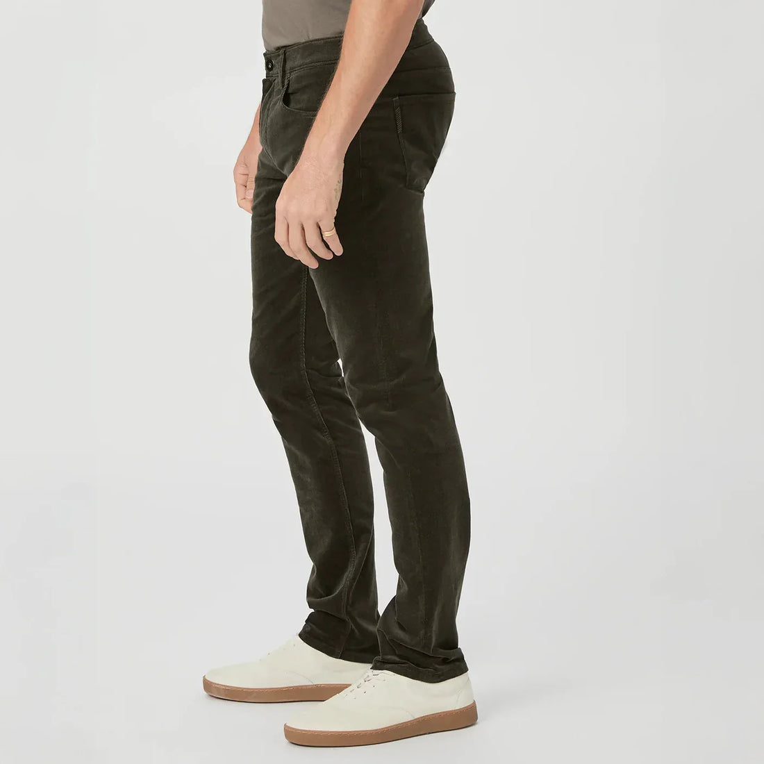 Shaded Glen (Green) Corduroy – Lennox Slim Fit Jeans - PAIGE - Boutique Jacques Last Call