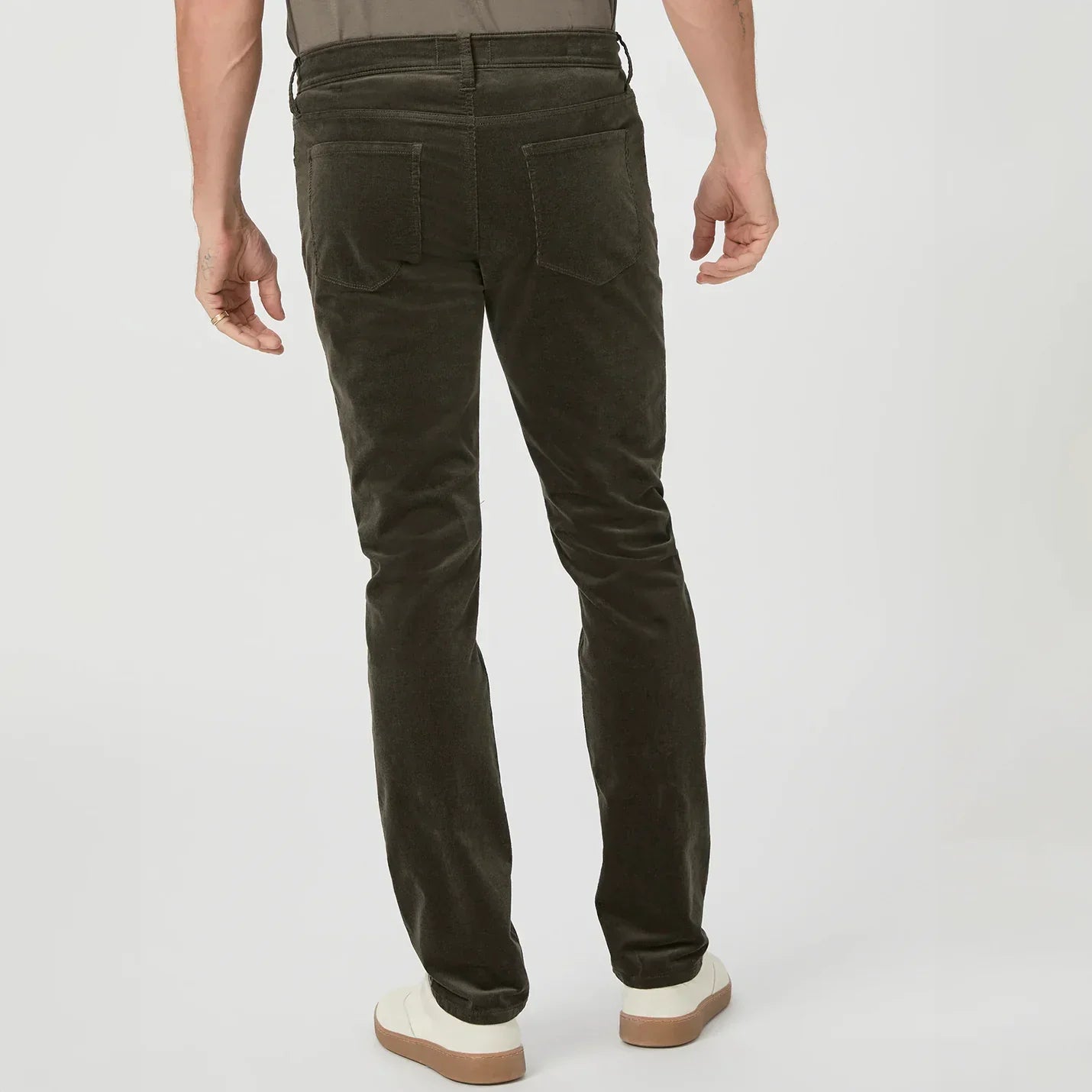 Shaded Glen (Green) Corduroy – Lennox Slim Fit Jeans - PAIGE - Boutique Jacques Last Call