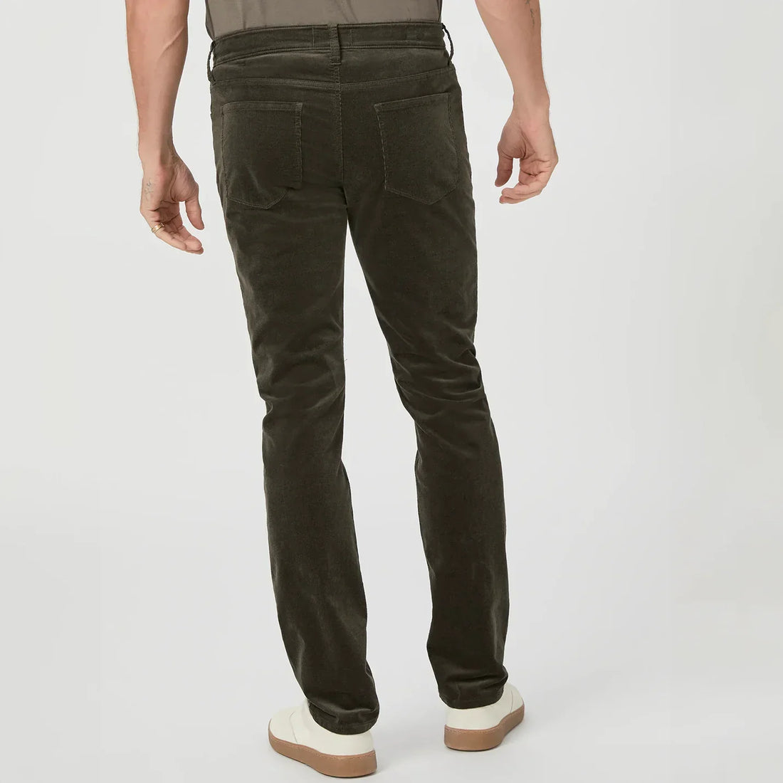 Shaded Glen (Green) Corduroy – Lennox Slim Fit Jeans - PAIGE - Boutique Jacques Last Call