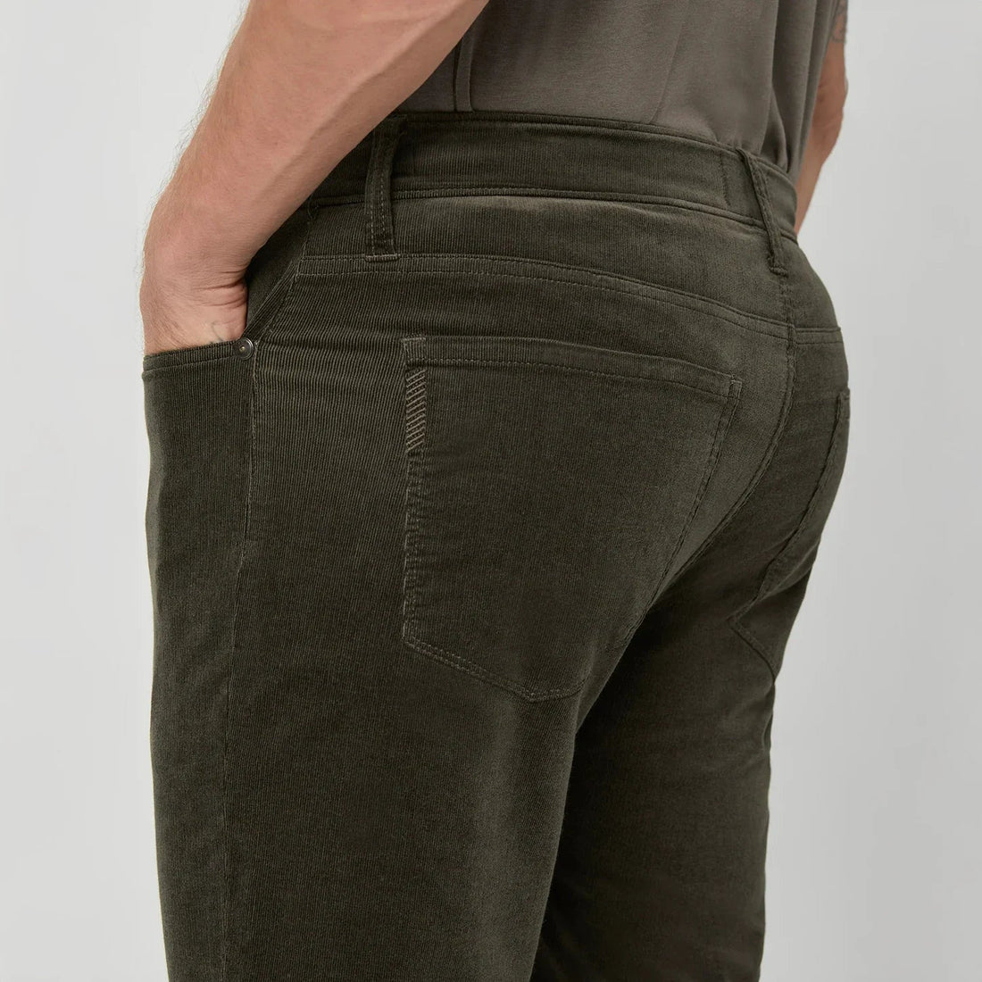 Shaded Glen (Green) Corduroy – Lennox Slim Fit Jeans - PAIGE - Boutique Jacques Last Call