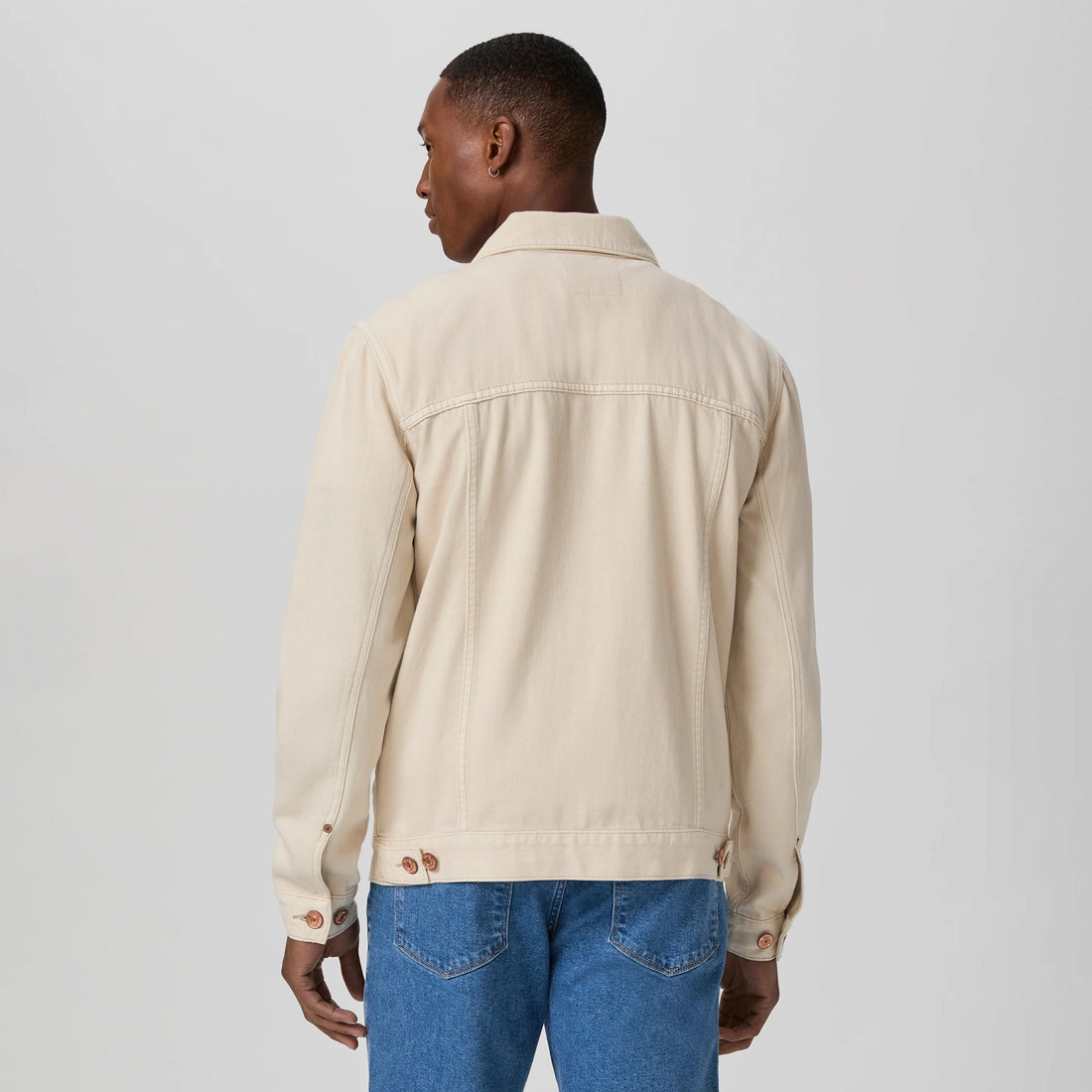 Natural (Beige) Lightweight Denim Scout Jacket - Paige