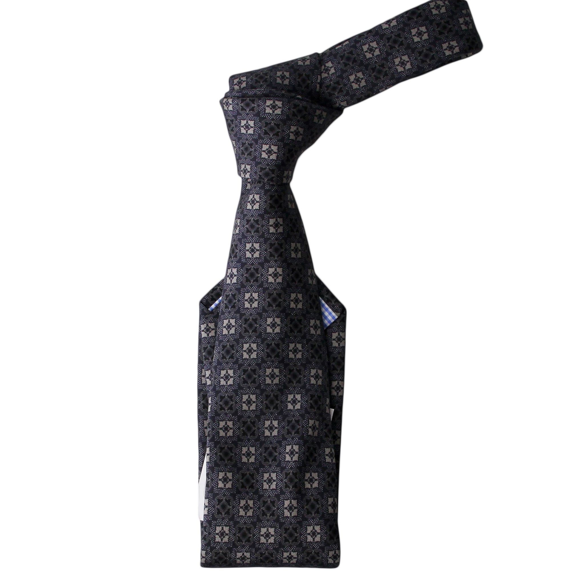 Gray Medallion Silk Tie - Marchesi di Como - Boutique Jacques Last Call