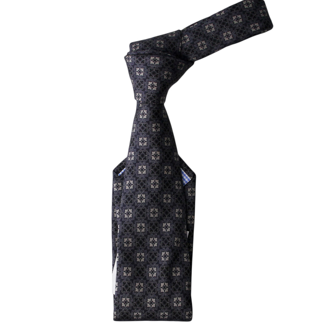 Gray Medallion Silk Tie - Marchesi di Como - Boutique Jacques Last Call