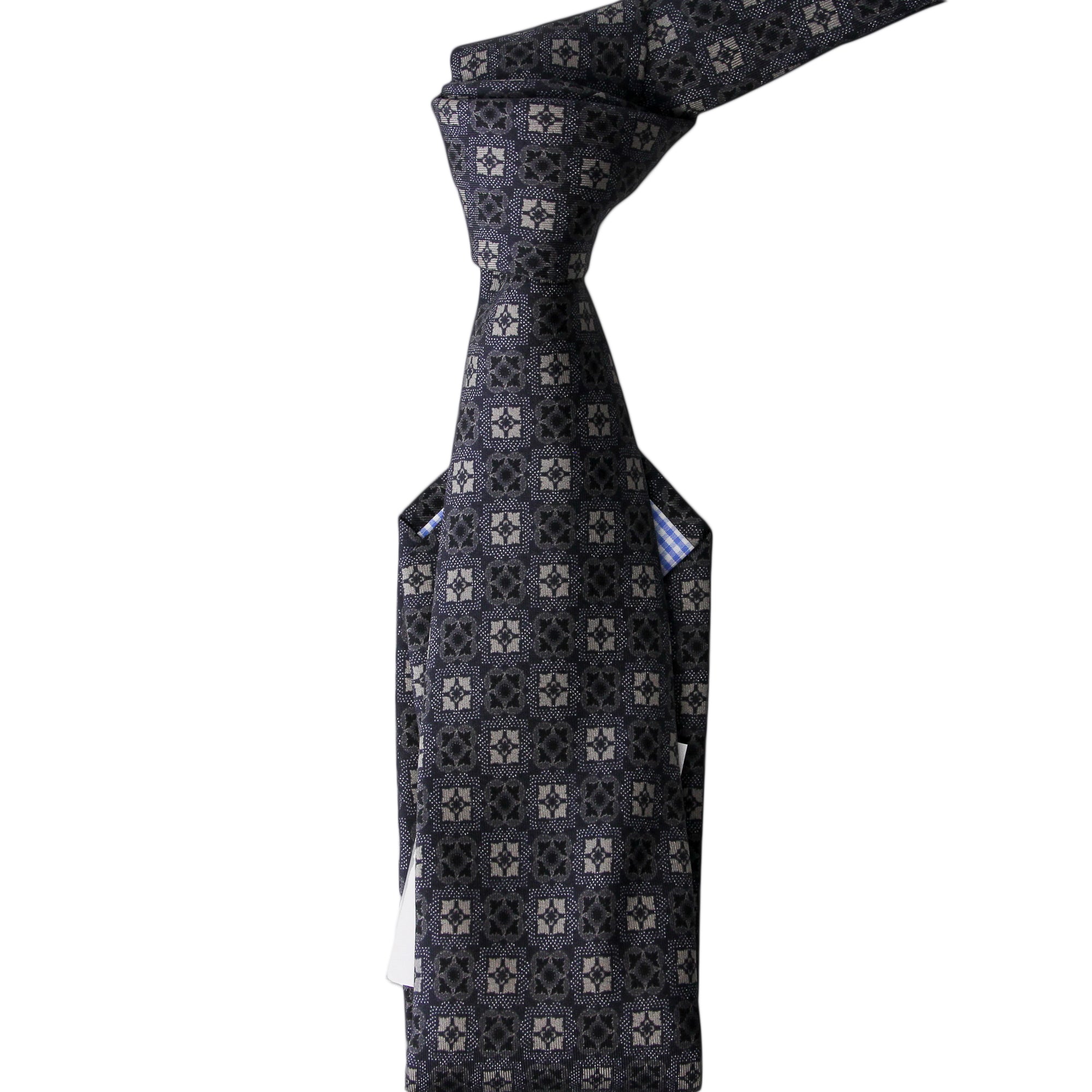 Gray Medallion Silk Tie - Marchesi di Como - Boutique Jacques Last Call