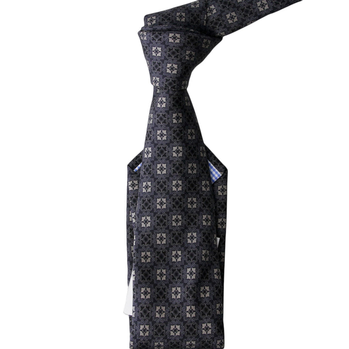 Gray Medallion Silk Tie - Marchesi di Como - Boutique Jacques Last Call